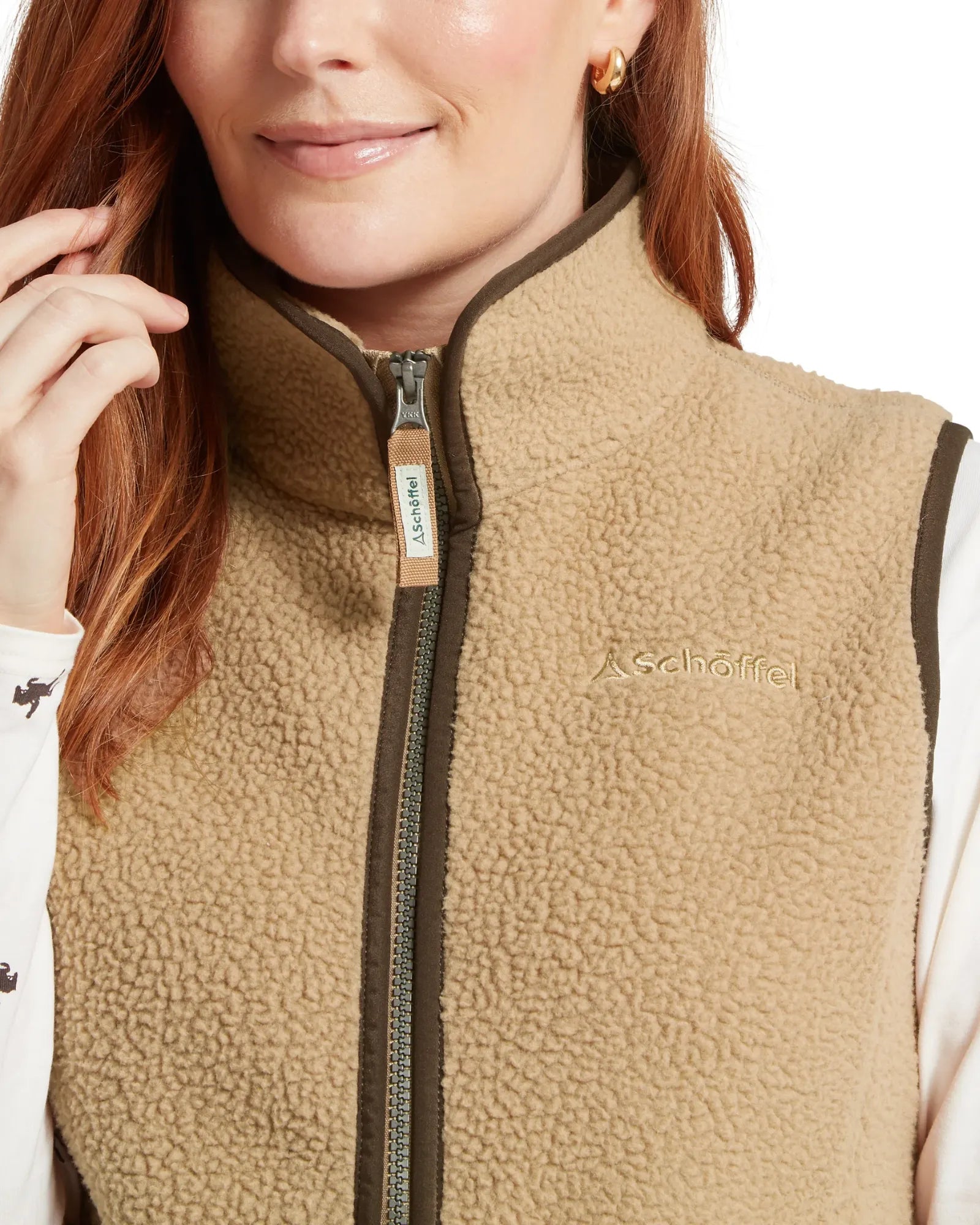 Lyndon Retro Fleece Gilet - Tan