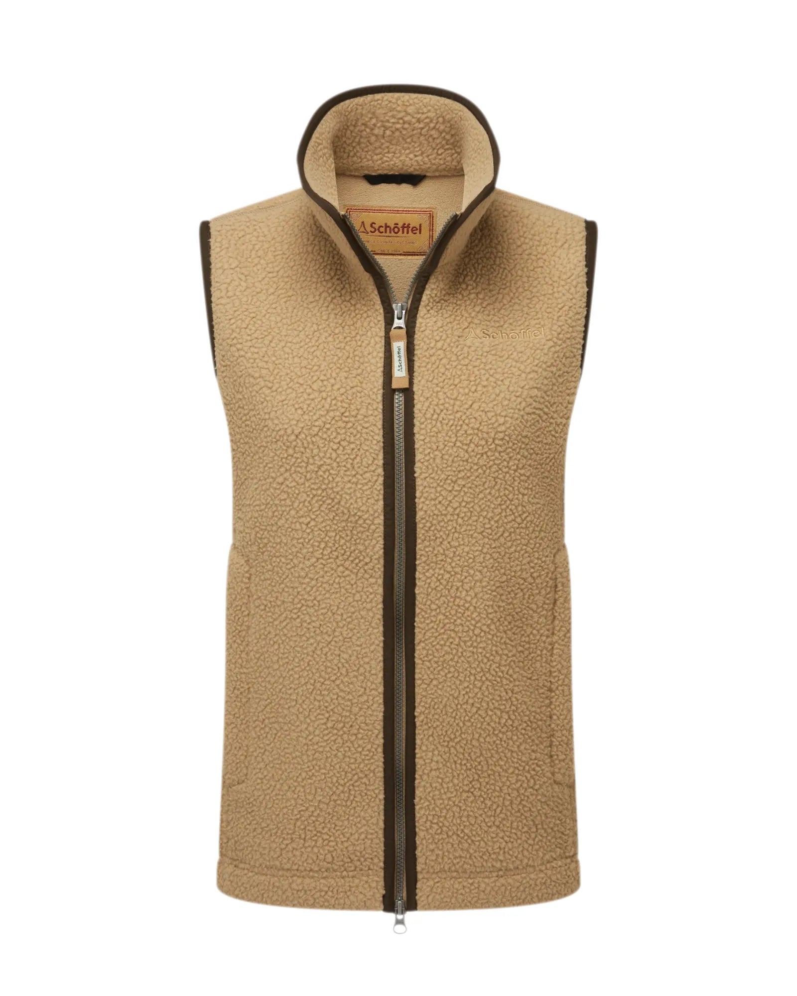 Lyndon Retro Fleece Gilet - Tan