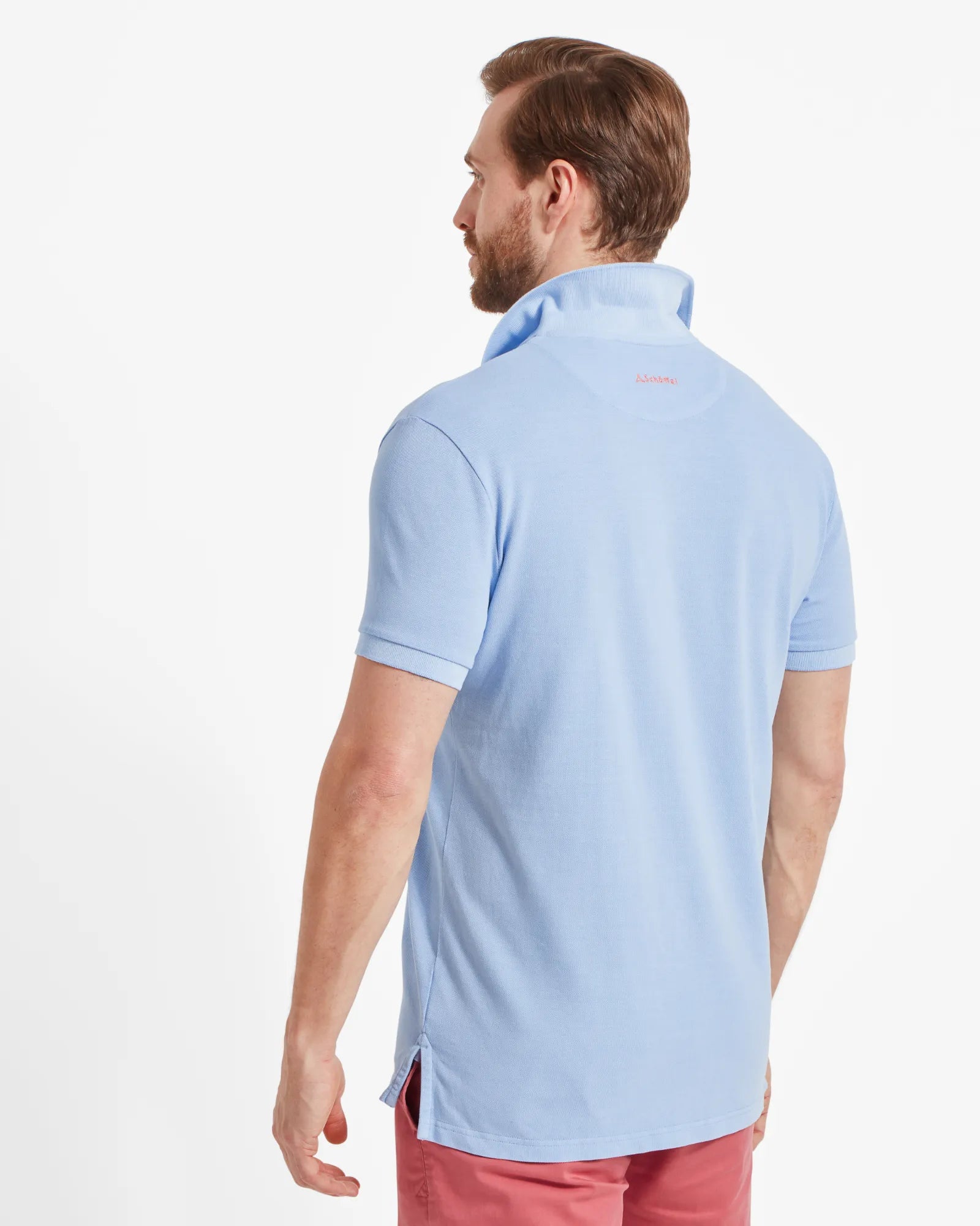 St Ives Pale Blue Pique Polo Shirt