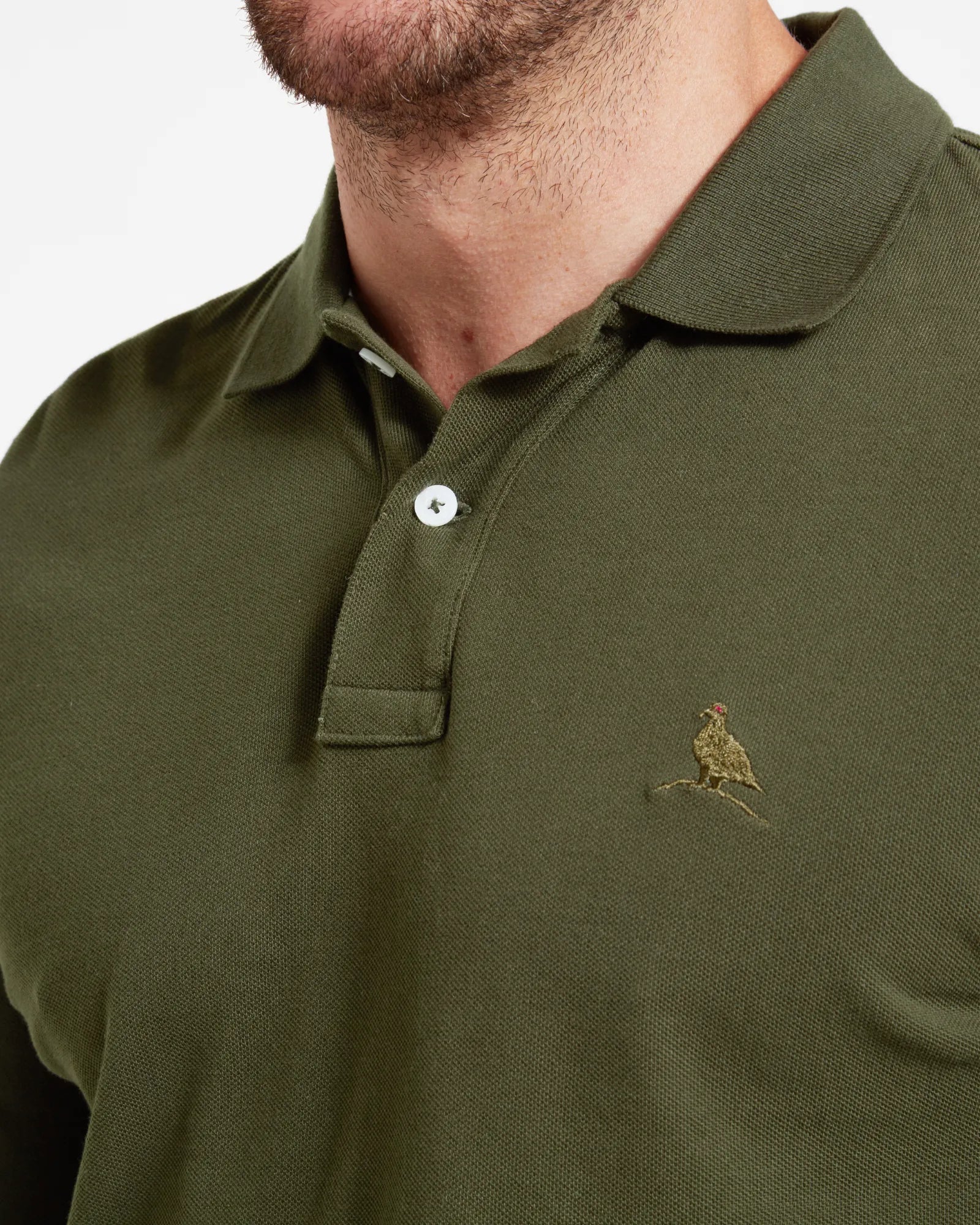 St Ives Long Sleeve Polo Shirt - Forest