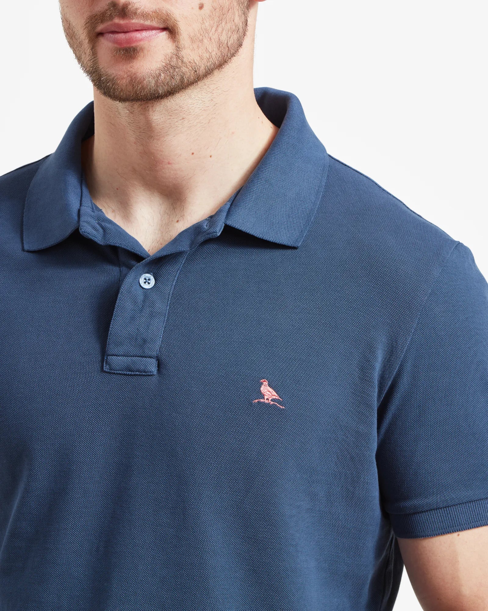 St Ives French Navy Pique Polo Shirt