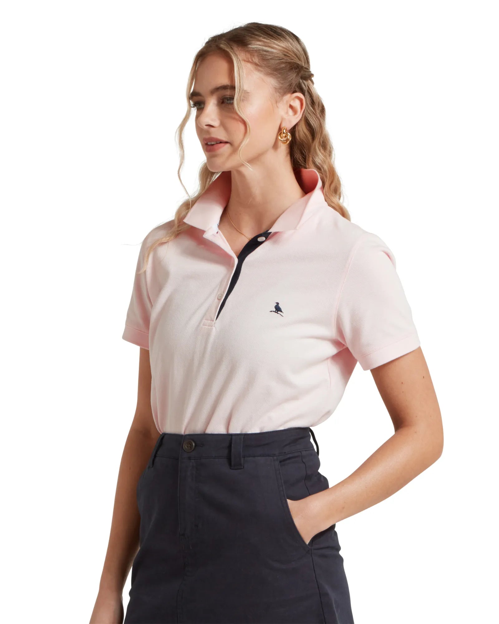 Women's St Ives Polo Shirt - Pale Pink