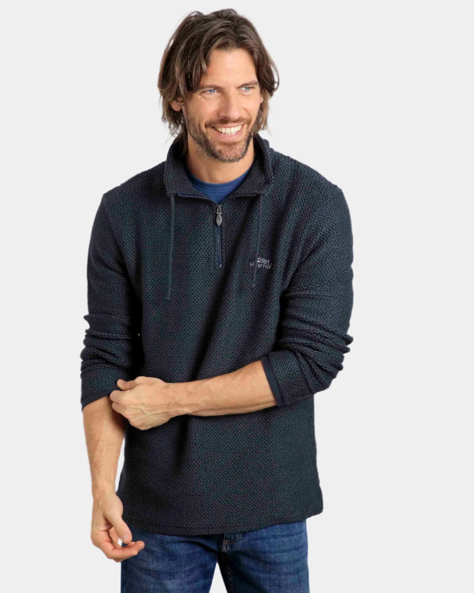 Cruiser Navy 1/4 Zip Eco Macaroni