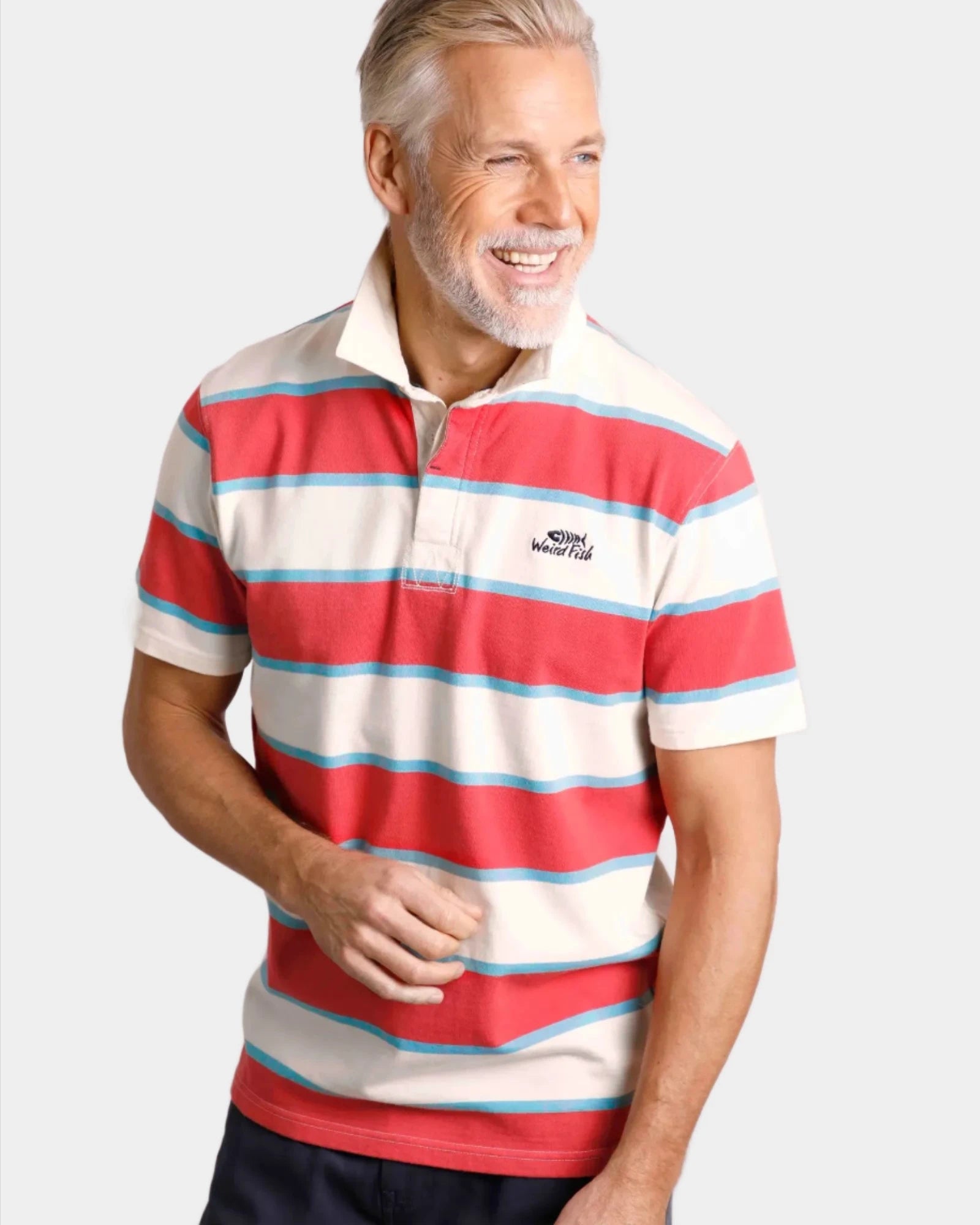 Weird Fish Rossett Radical Red Organic Cotton Short Sleeve Rugby