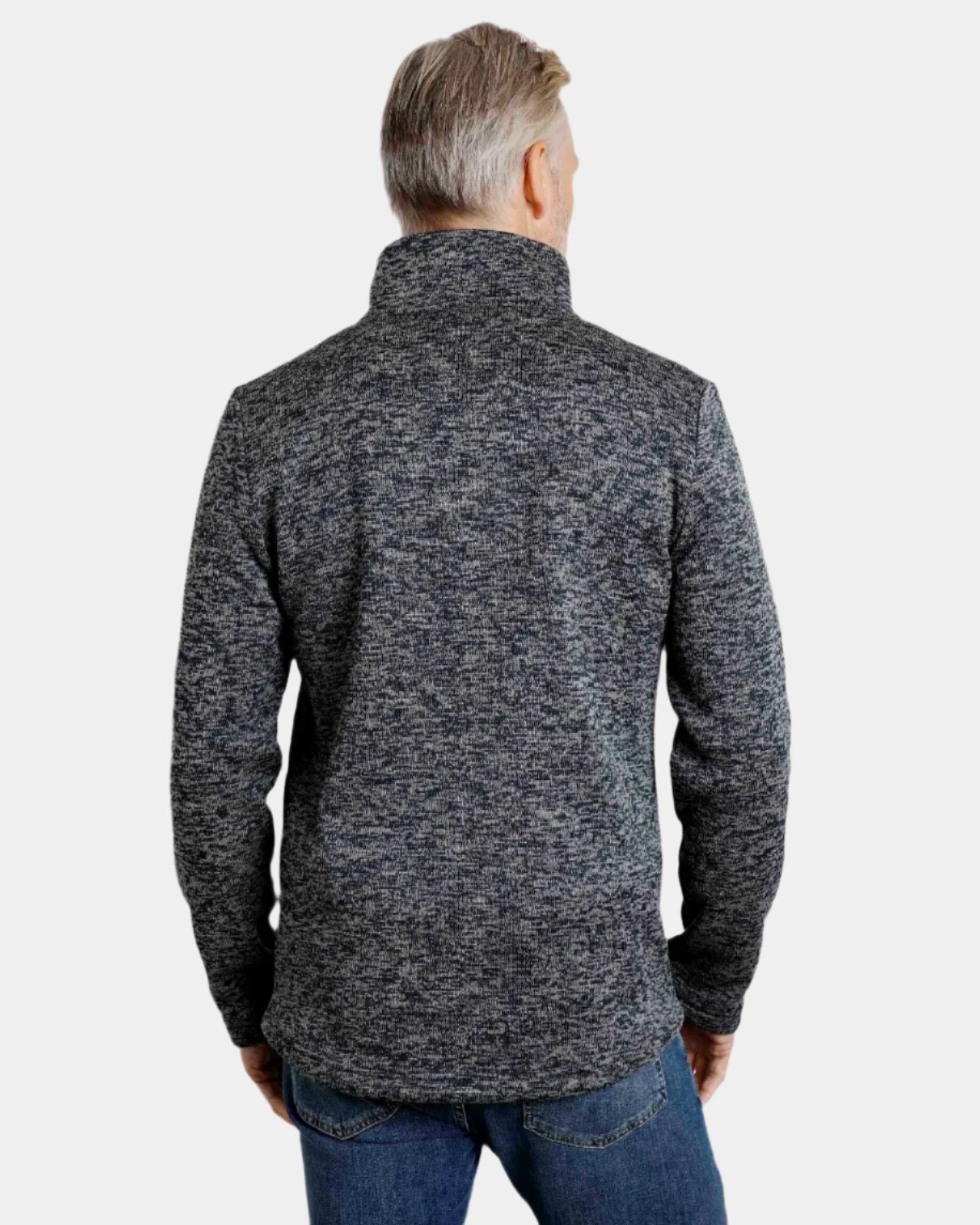 Seataller Dark Grey Recycled 1/4 Button Fleece