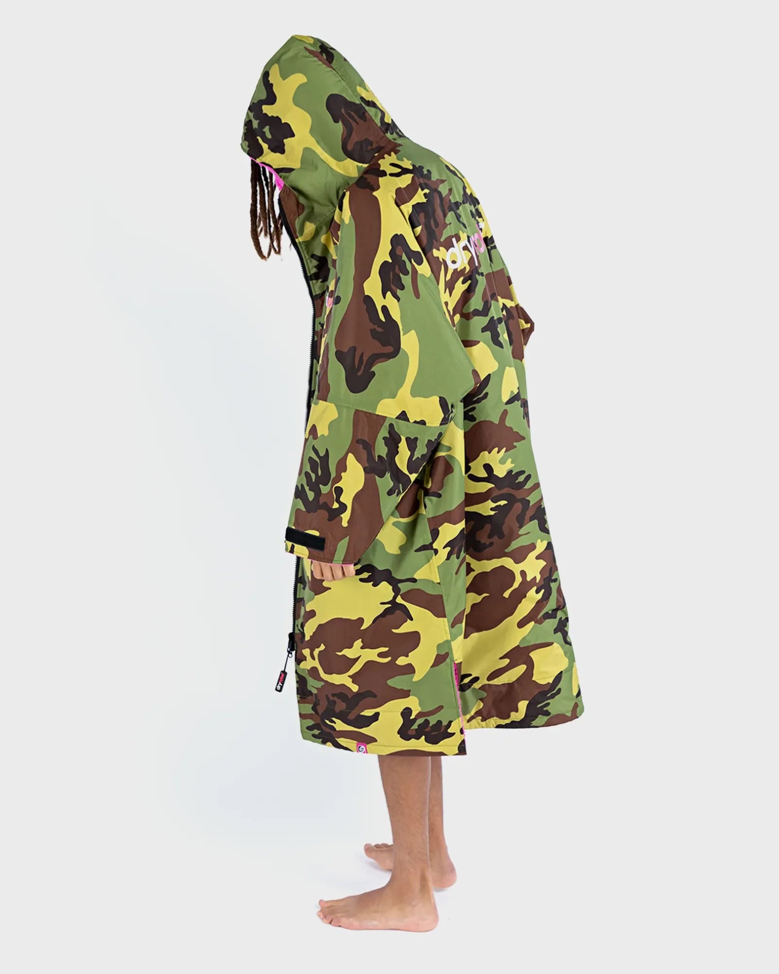 dryrobe Advance Long Sleeve - Camo/Pink