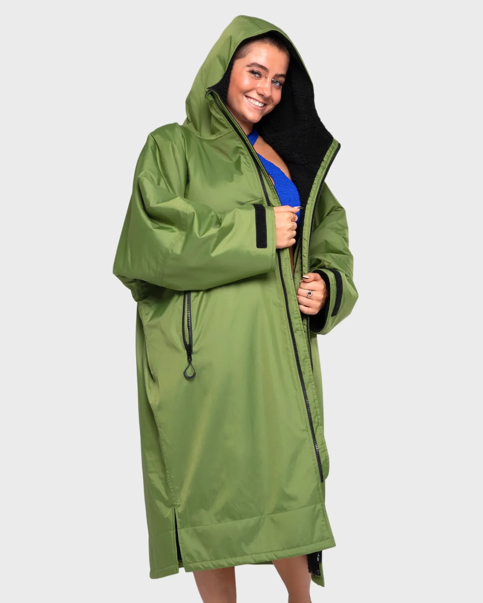 dryrobe Advance Long Sleeve - Forest Green/Black