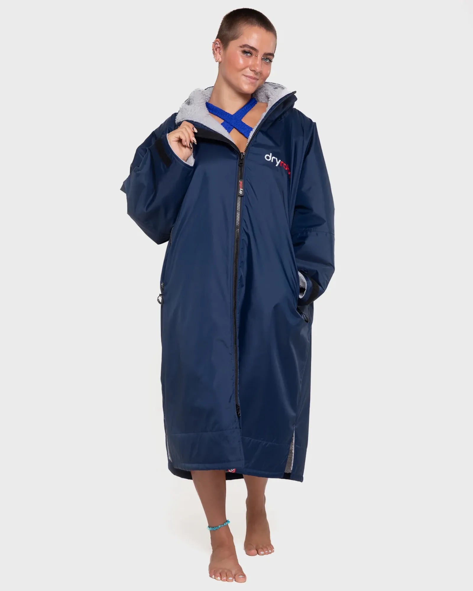 dryrobe Advance Long Sleeve - Navy/Grey