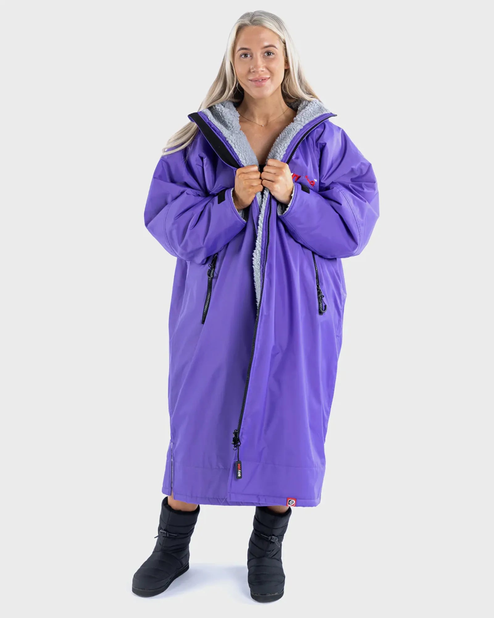 dryrobe Advance Long Sleeve - Purple/Grey