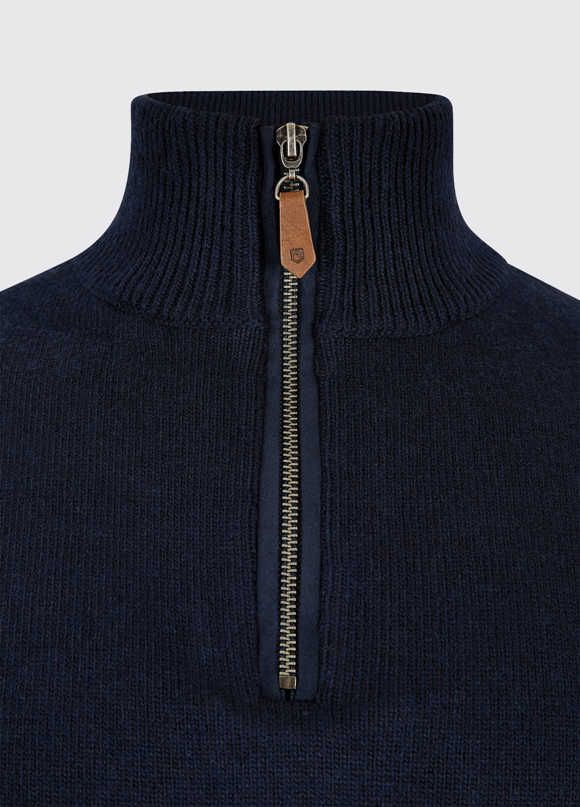 Feeney Zip Neck Sweater - Navy