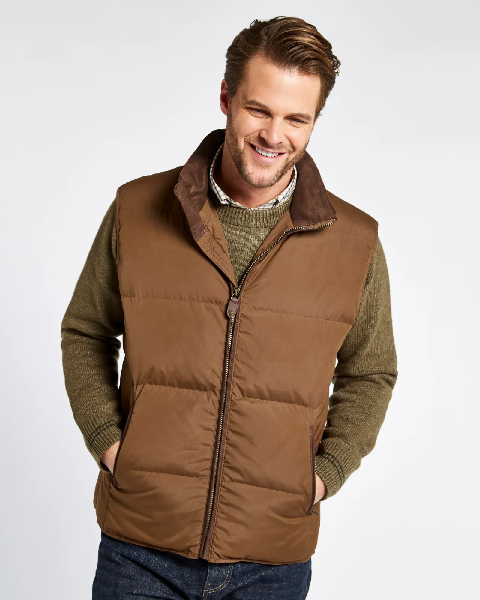 Graystown Down Gilet - Walnut