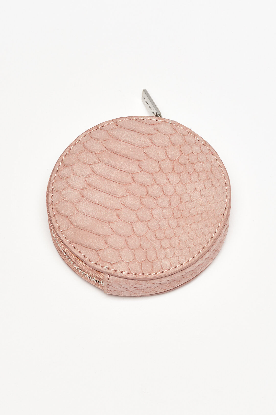 Circle Coin Purse - Blush Snake