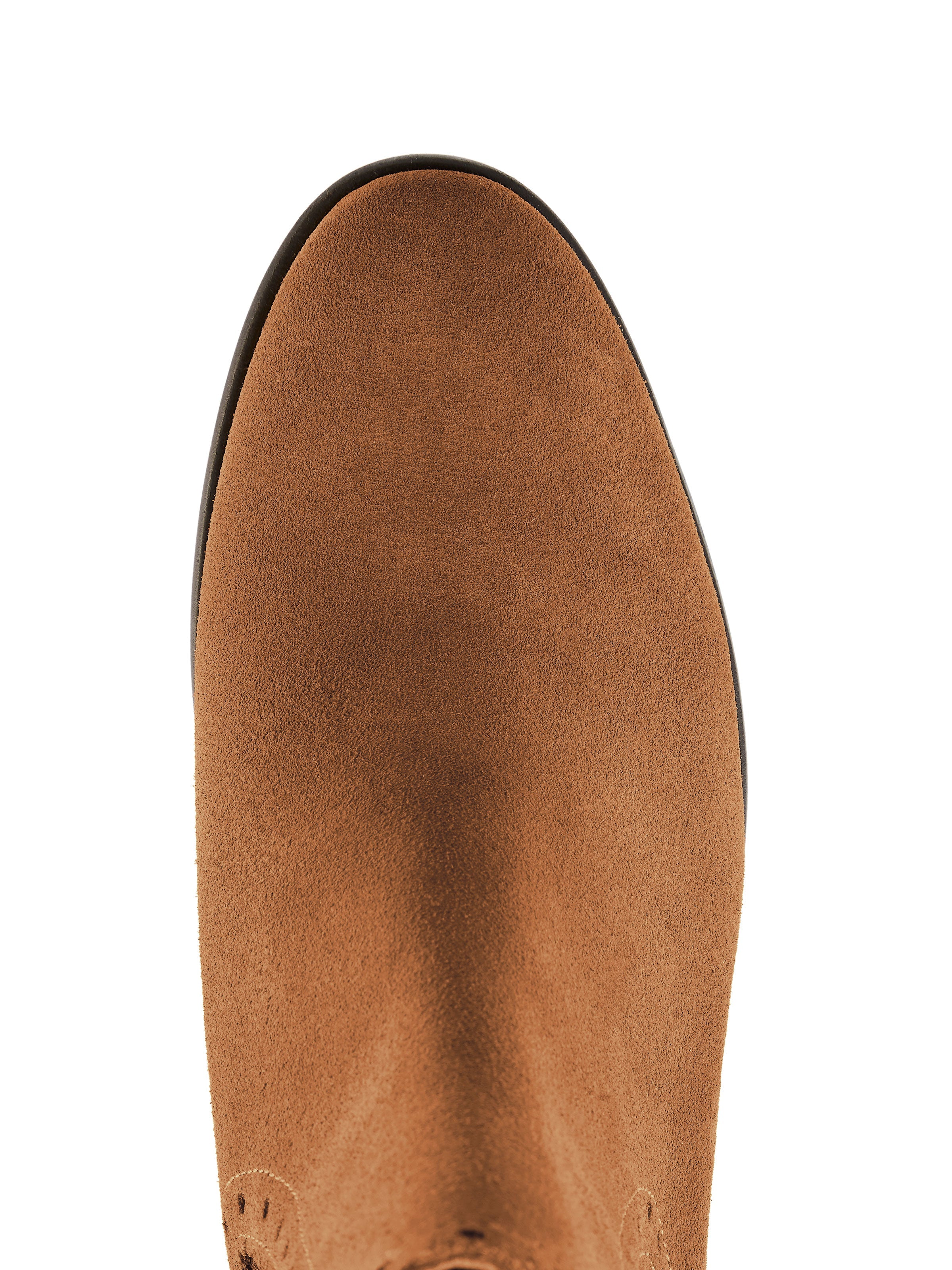The Brogued Chelsea Boot - Tan Suede