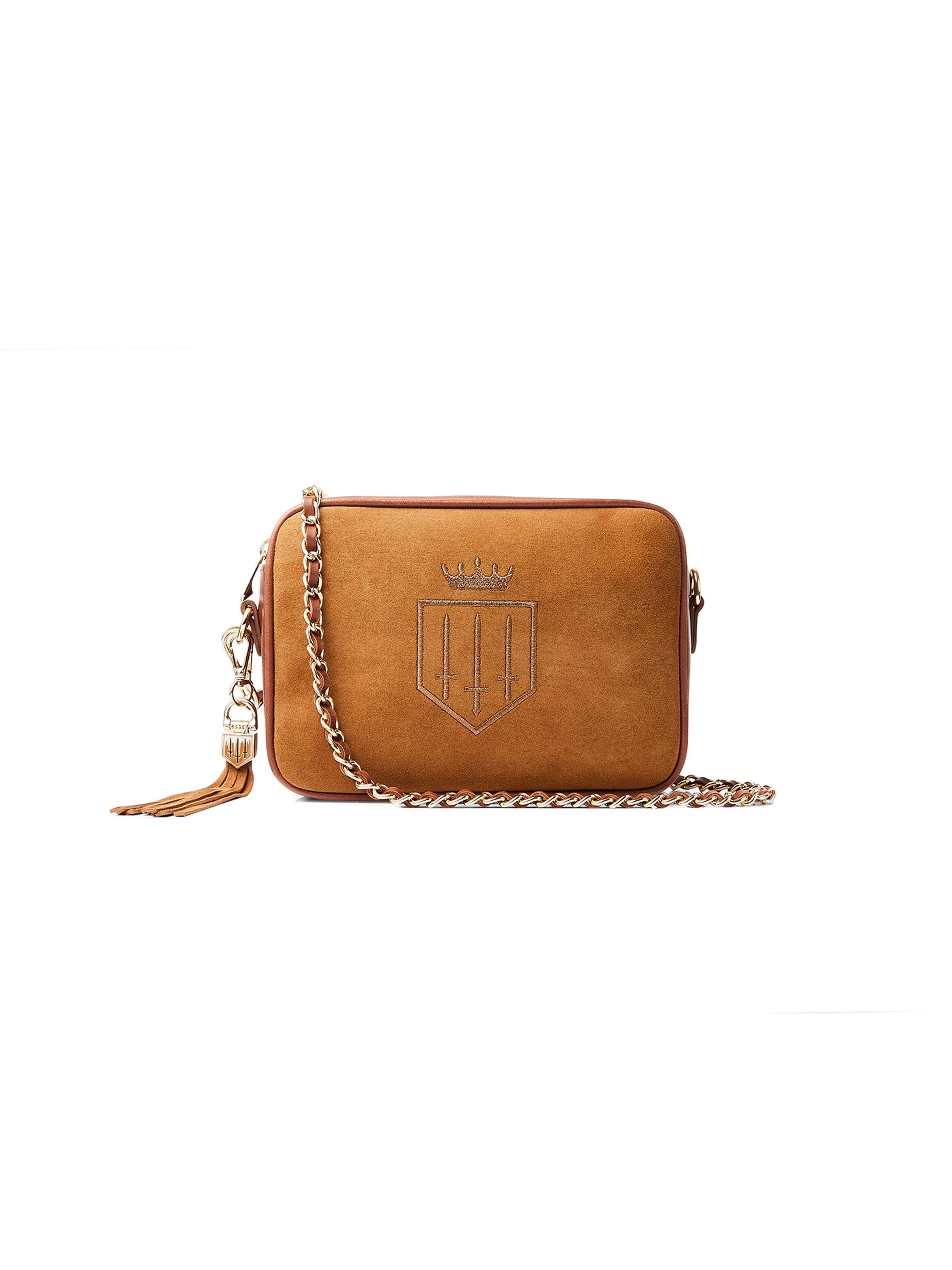 The Finsbury Cross Body Bag - Tan Suede