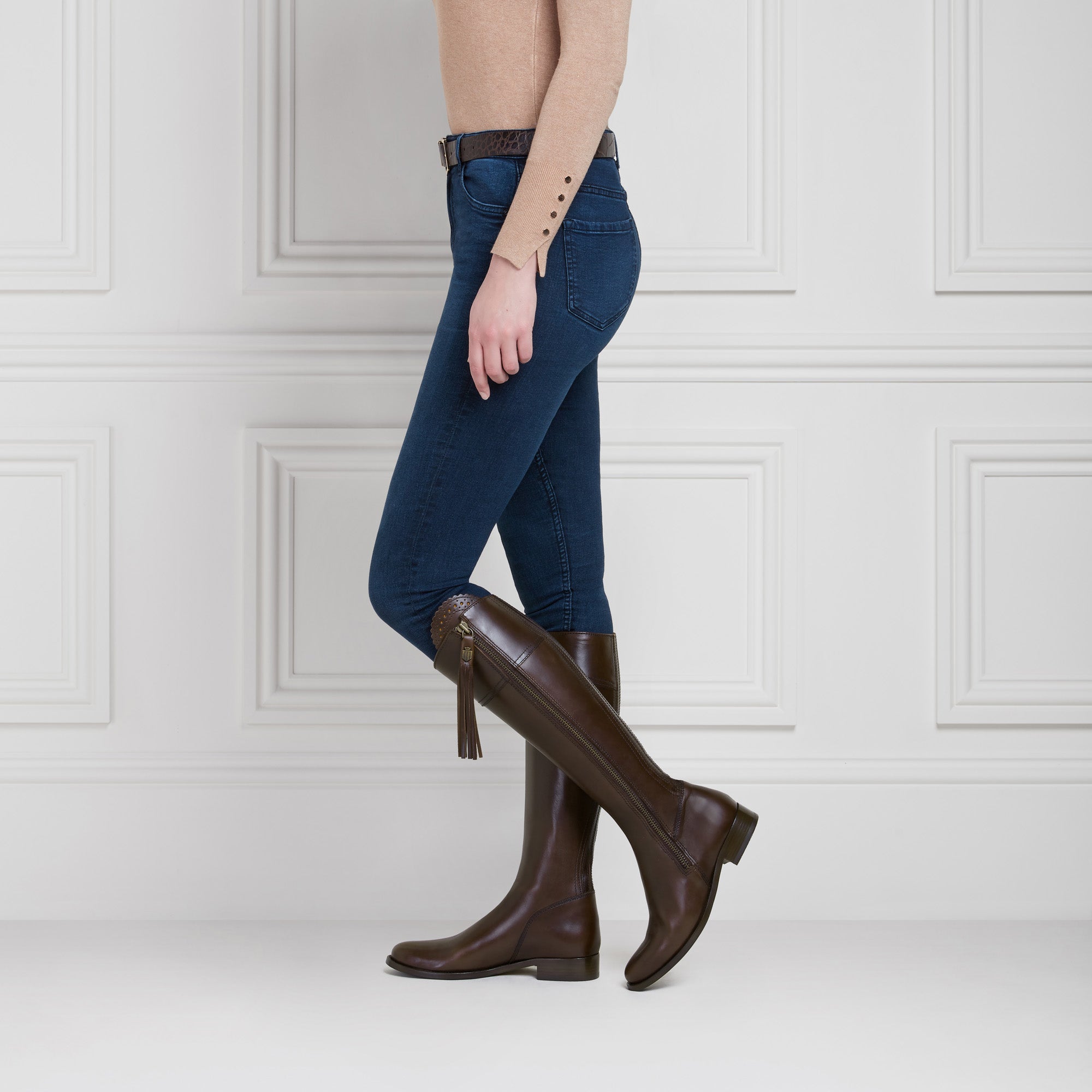 The Regina Boot - Mahogany Leather
