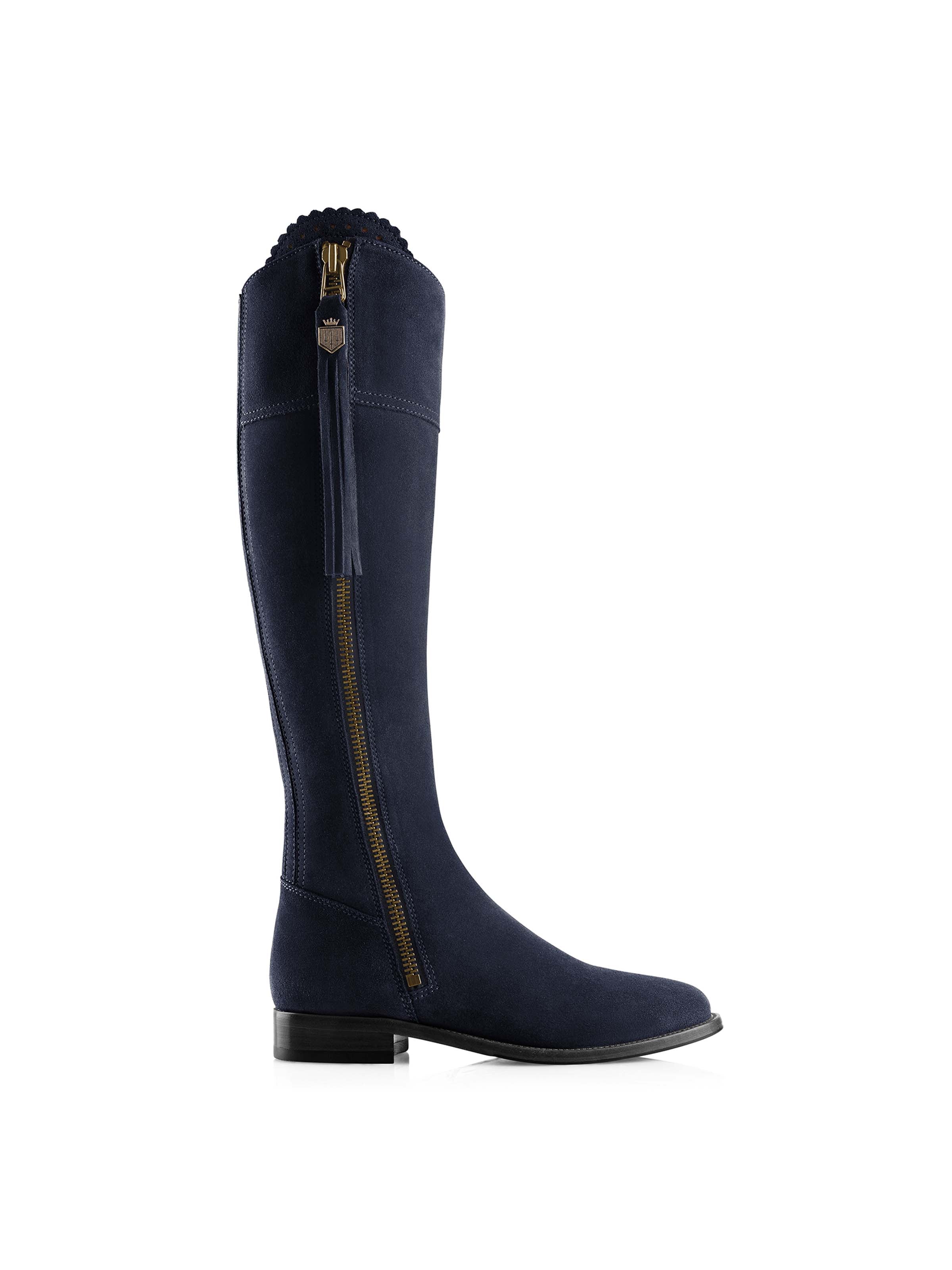The Regina Boot - Navy Suede