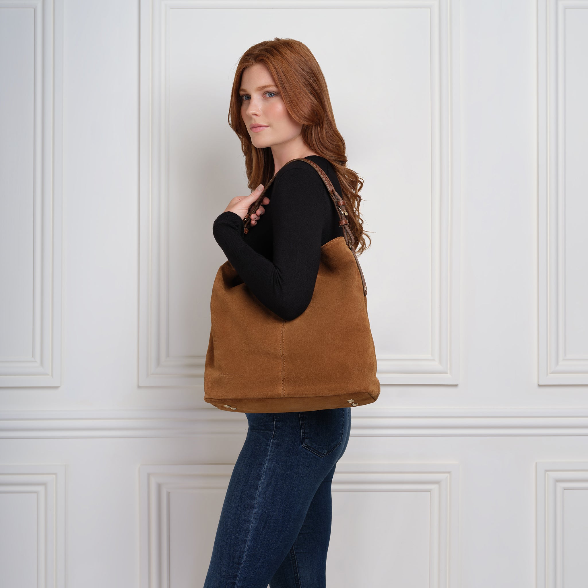 The Tetbury Tote Bag - Tan Suede