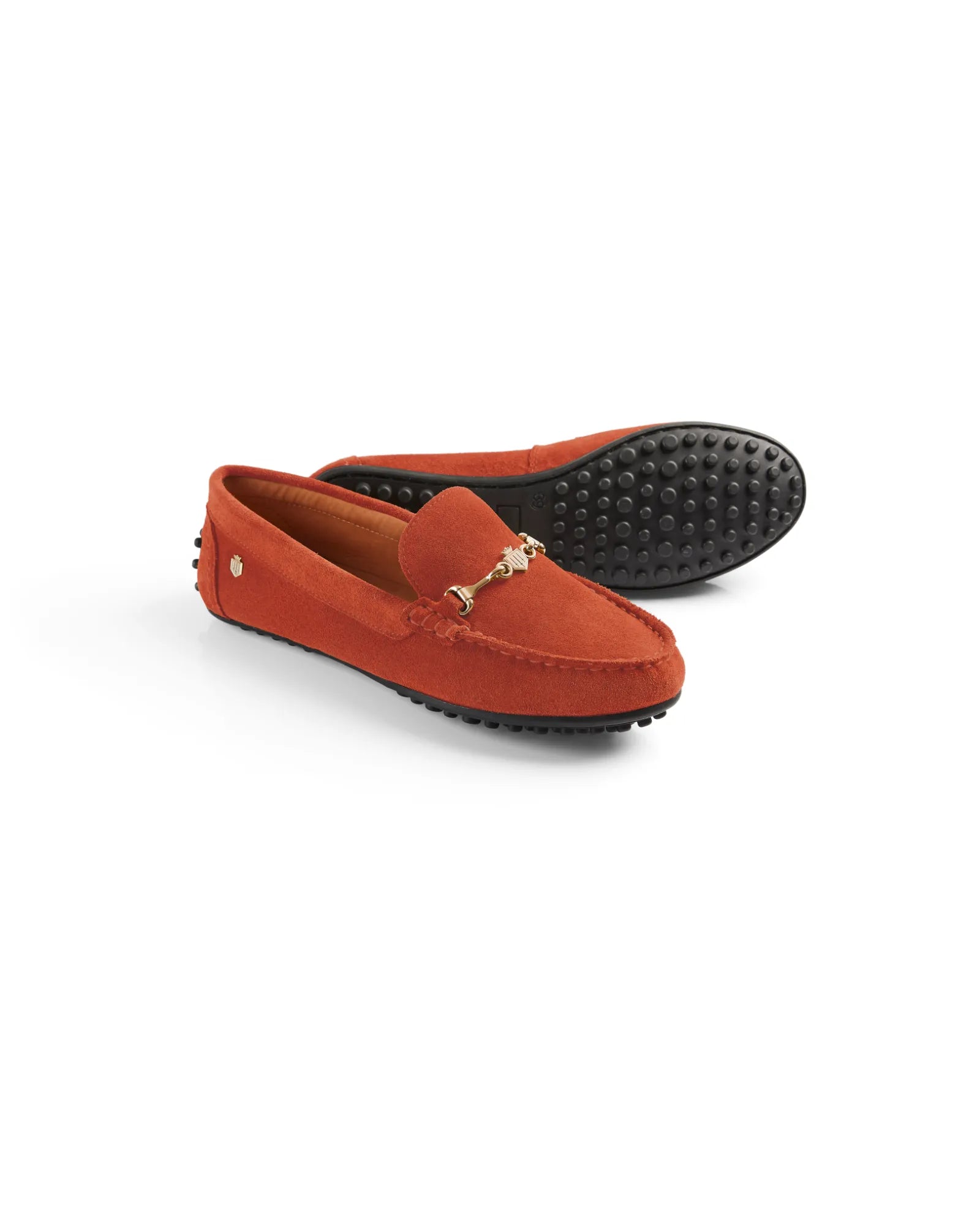 The Trinity Driving Shoe - Sunset Orange Suede