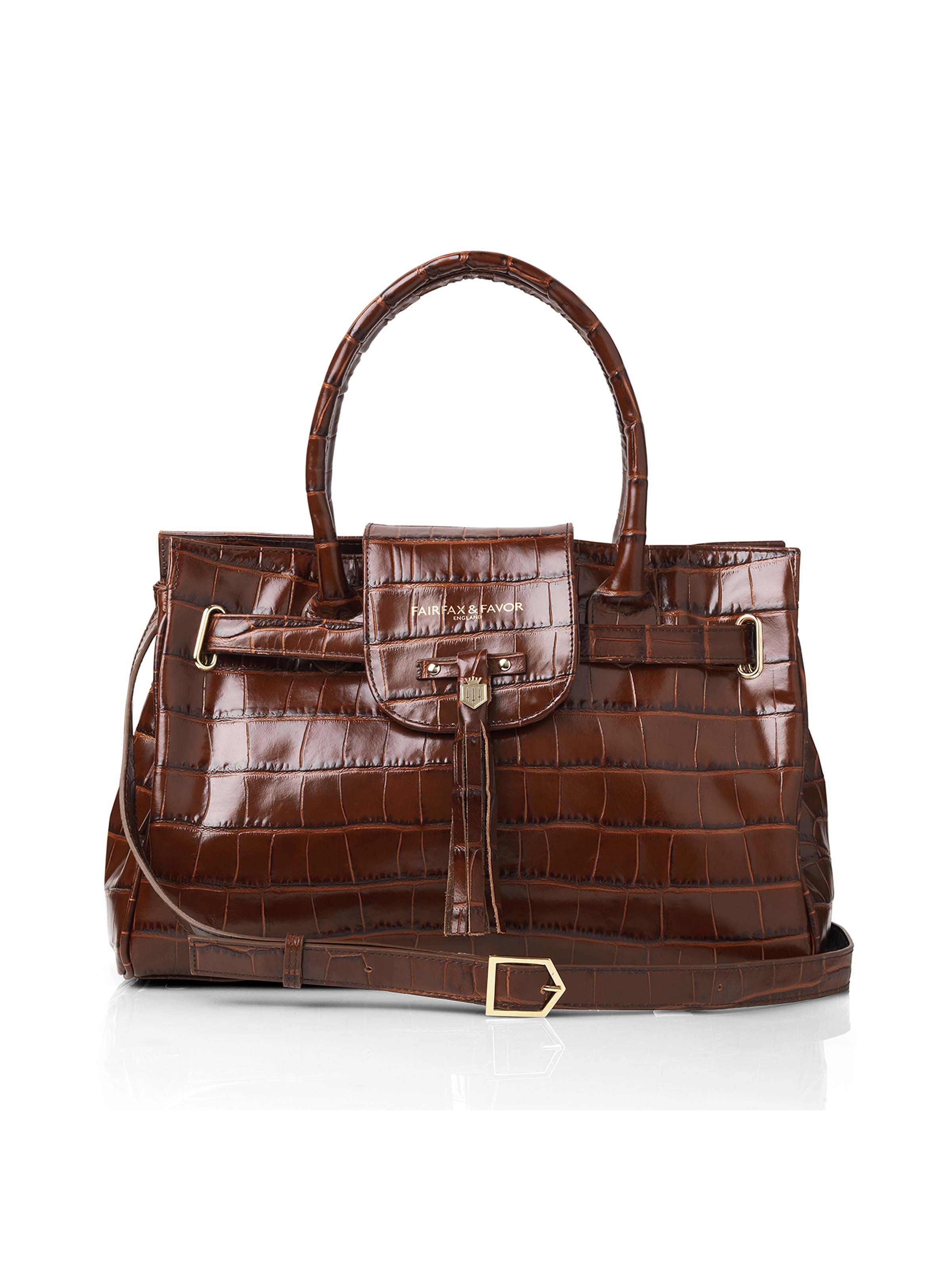 The Windsor Handbag - Conker Leather