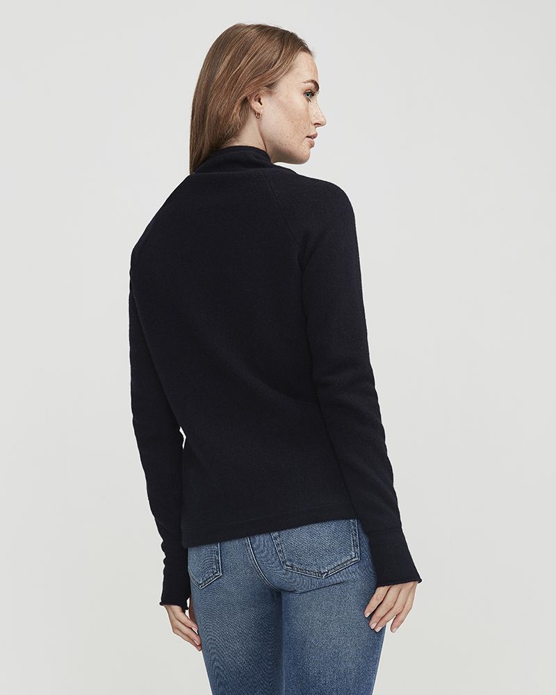 Martina Knitted Windproof Sweater - Navy