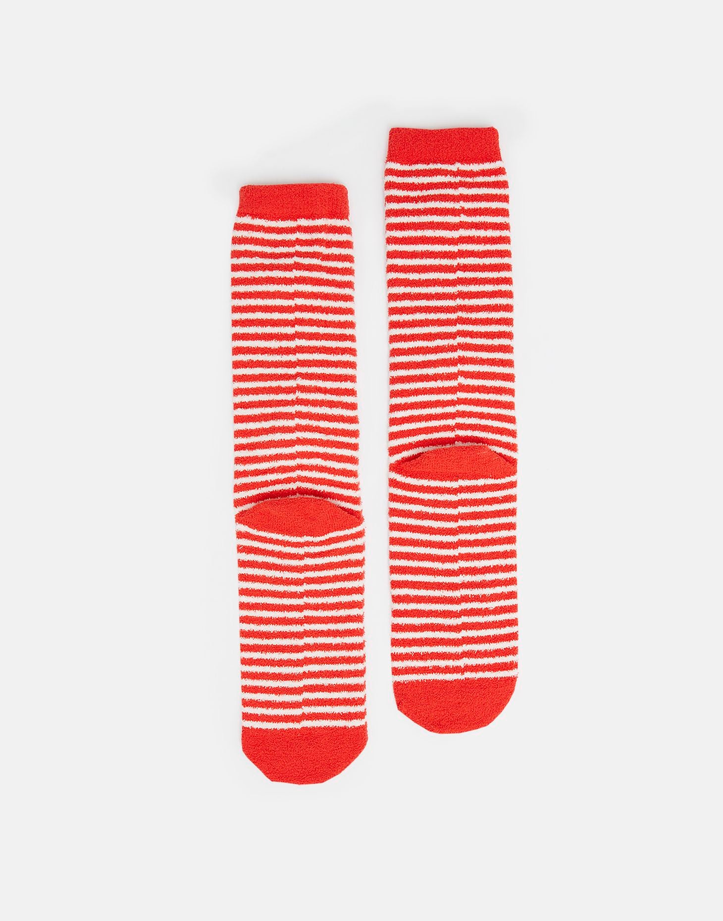 Festive Fluffy Socks - Red Xmas Pudding