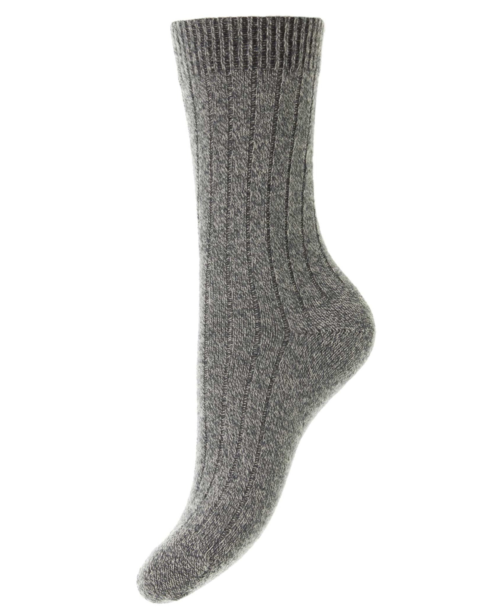 Tabitha Socks - Charcoal Chine