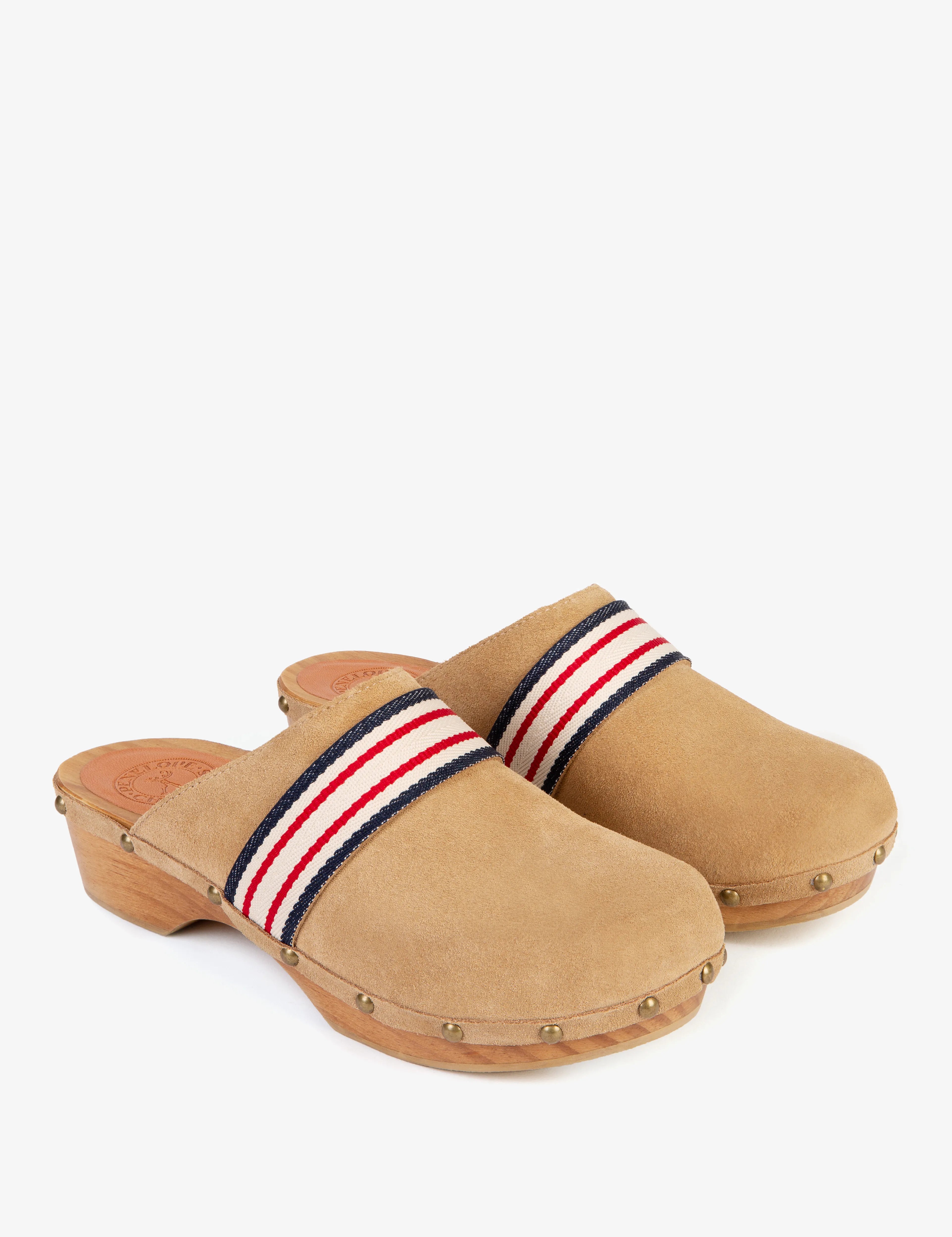 Low Suede Clog - Camel