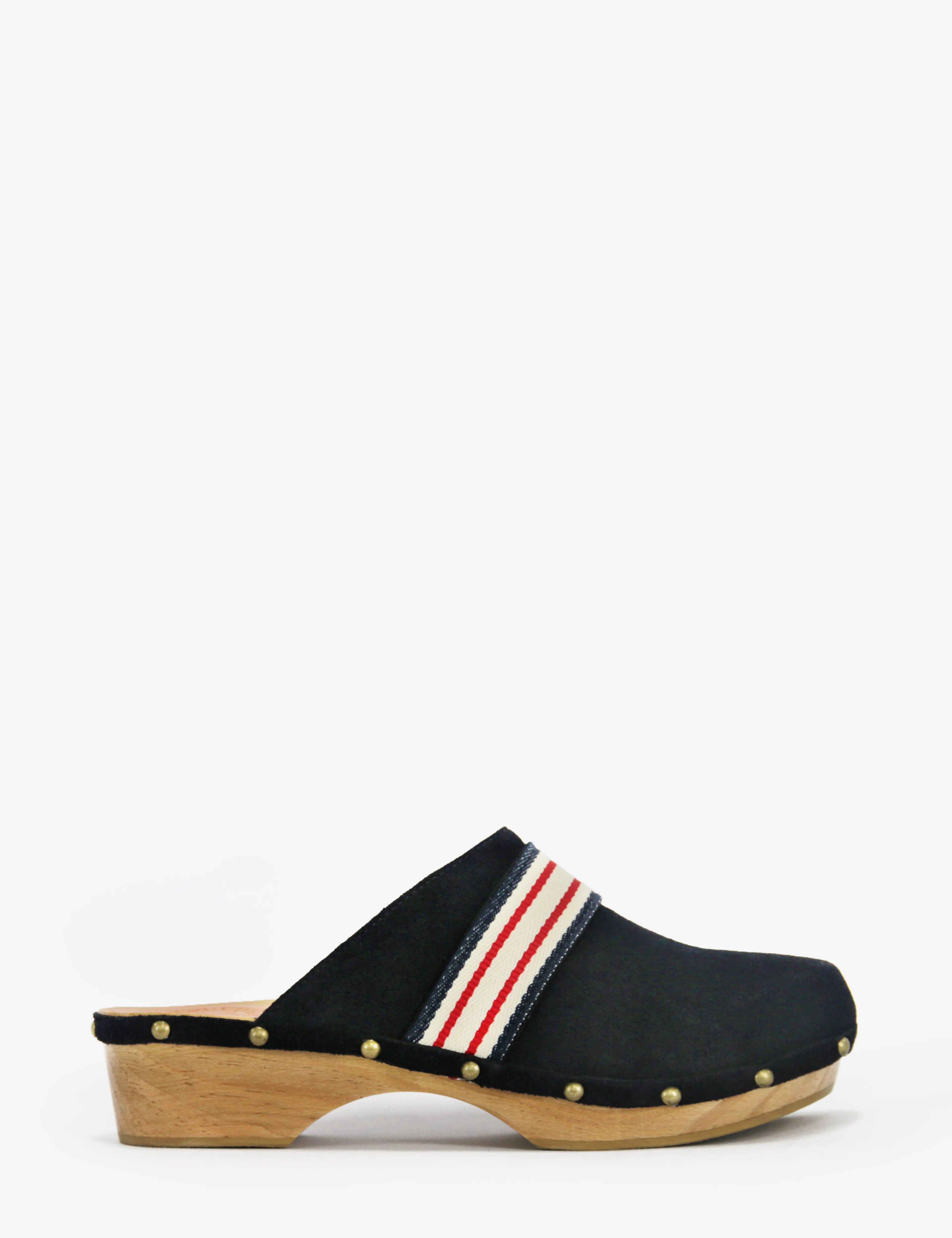 Low Suede Clog - Navy