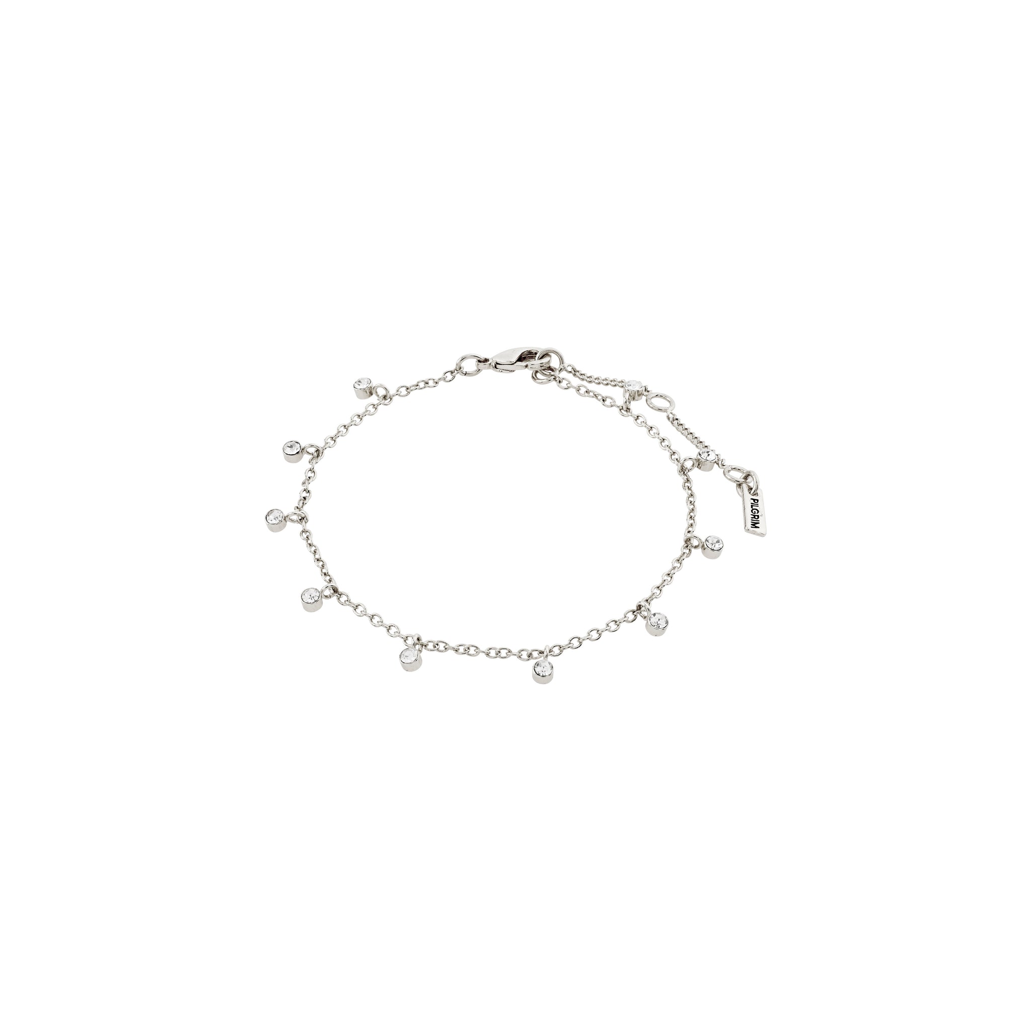 MAJA Crystal Multi Drops Bracelet - Silver Plated