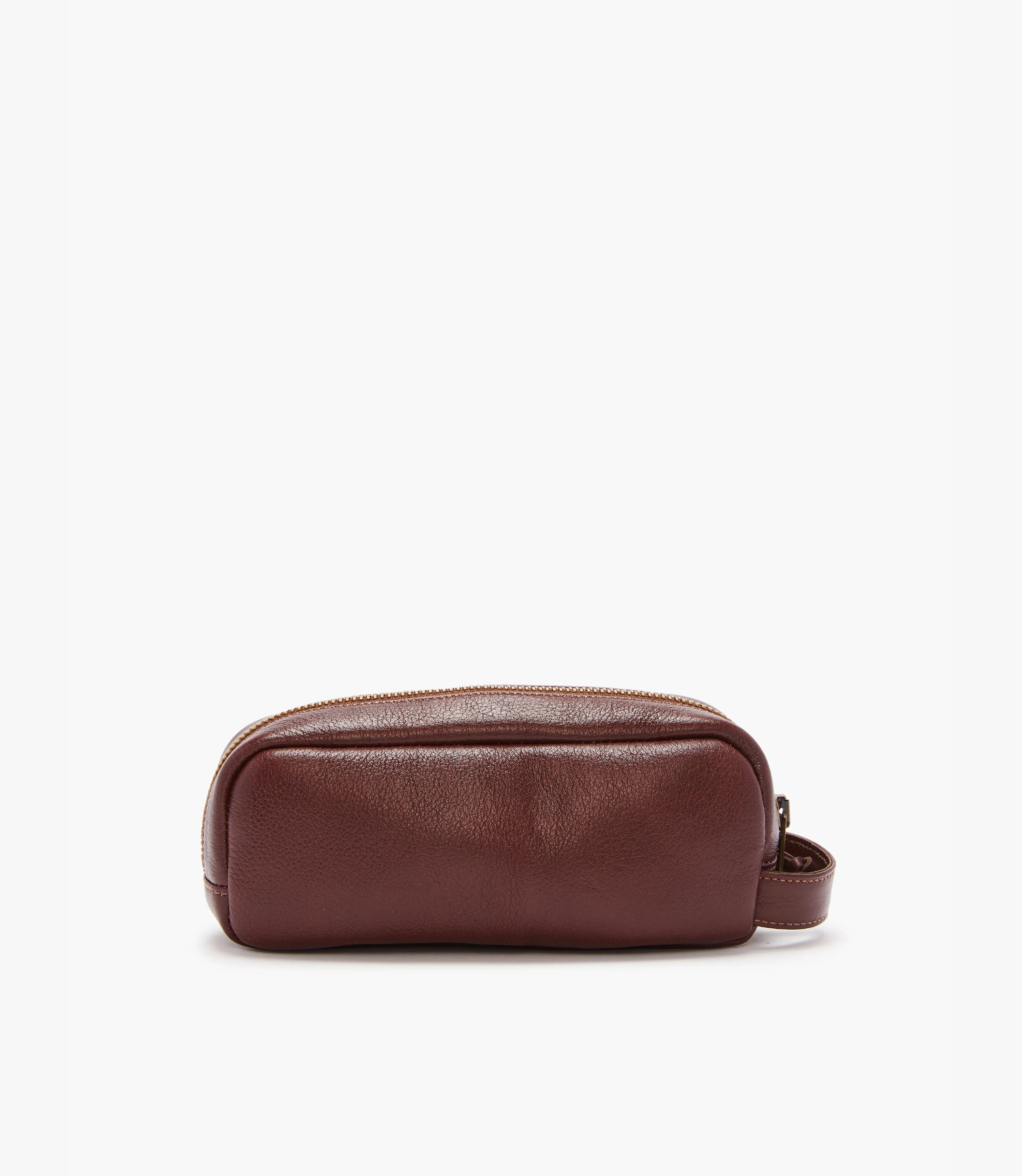 Leather Travel Care Kit - Vintage Brown