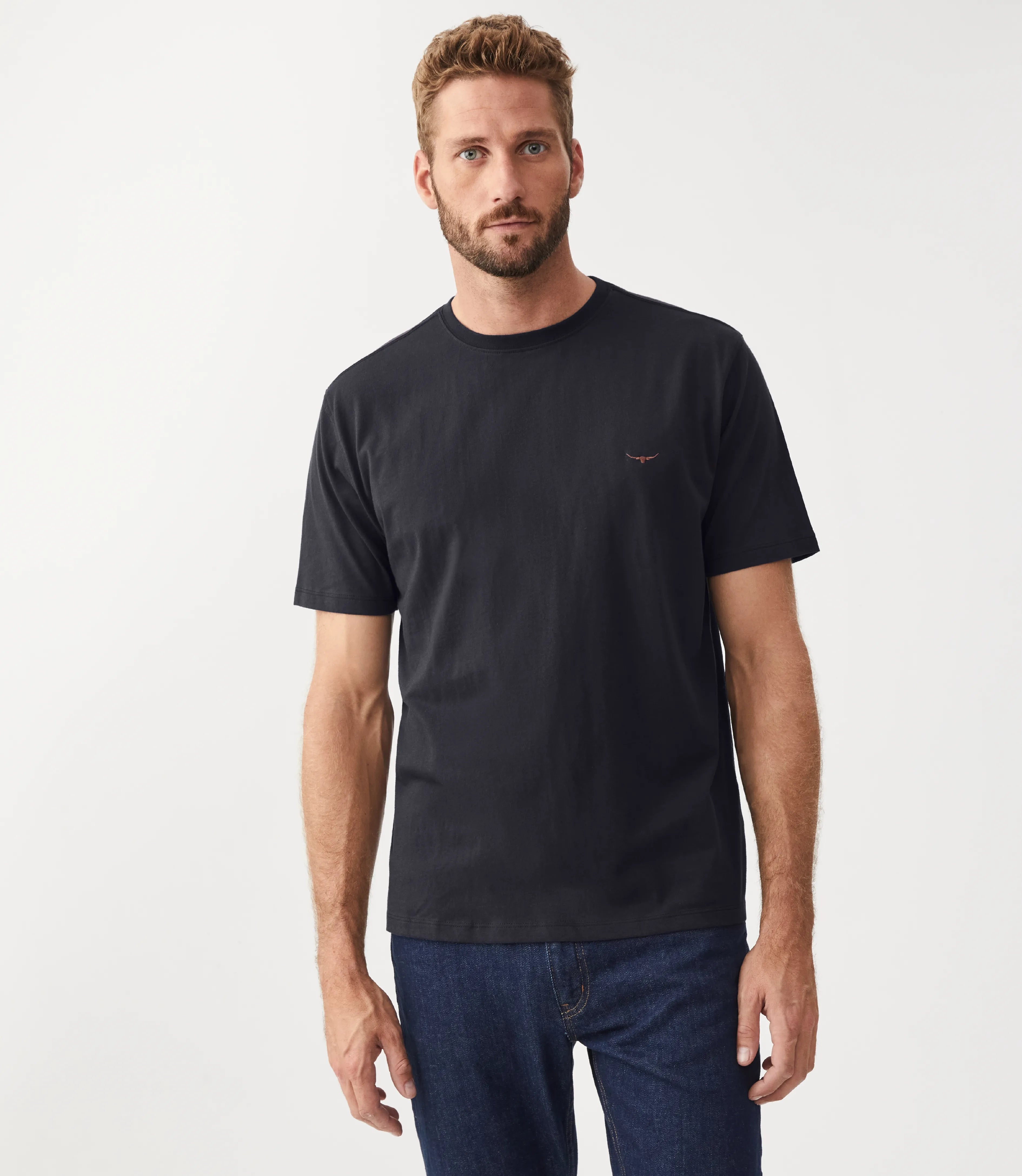 Parson T-shirt - Navy/Chestnut