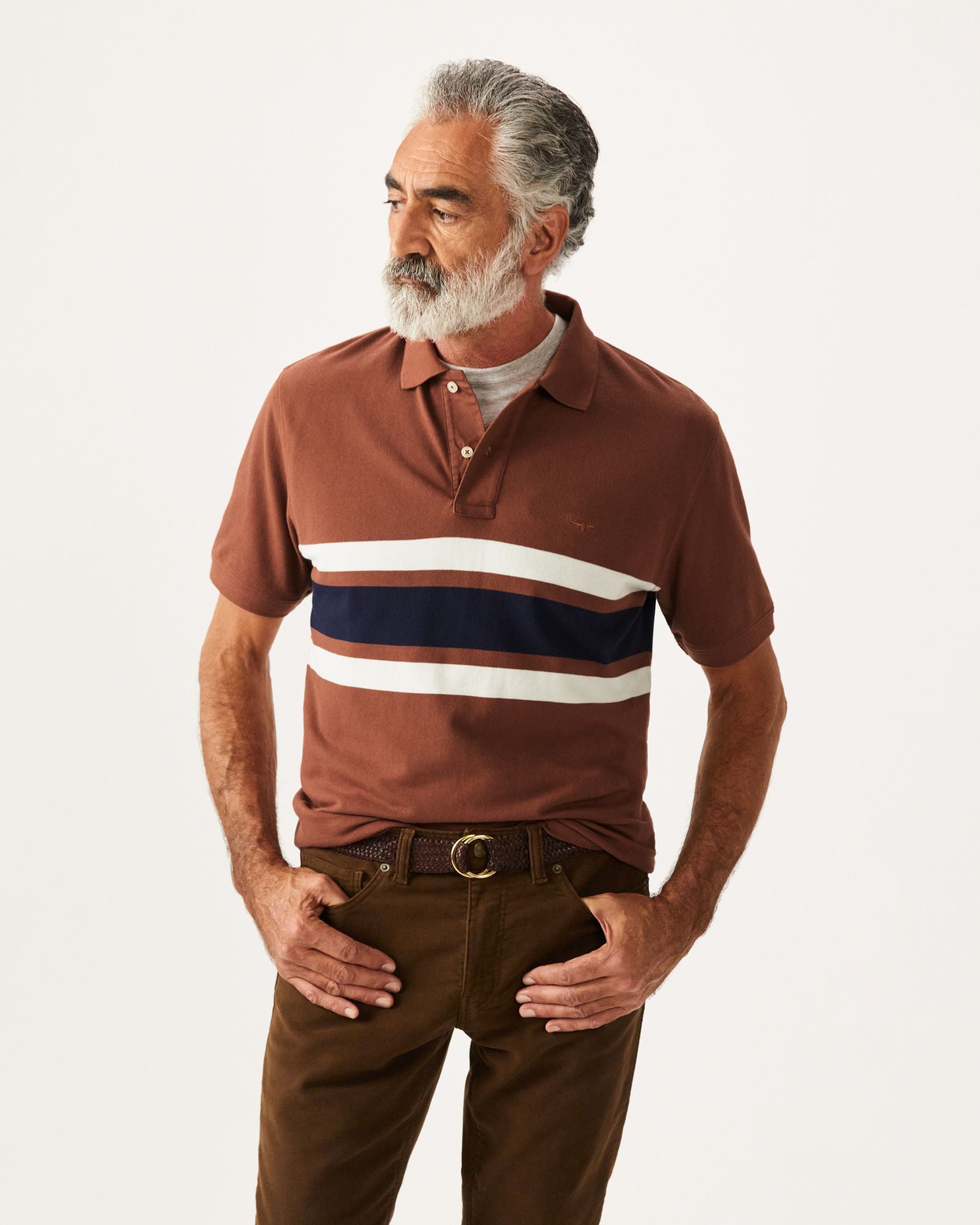 Rod Polo - Brown/Navy/Stone