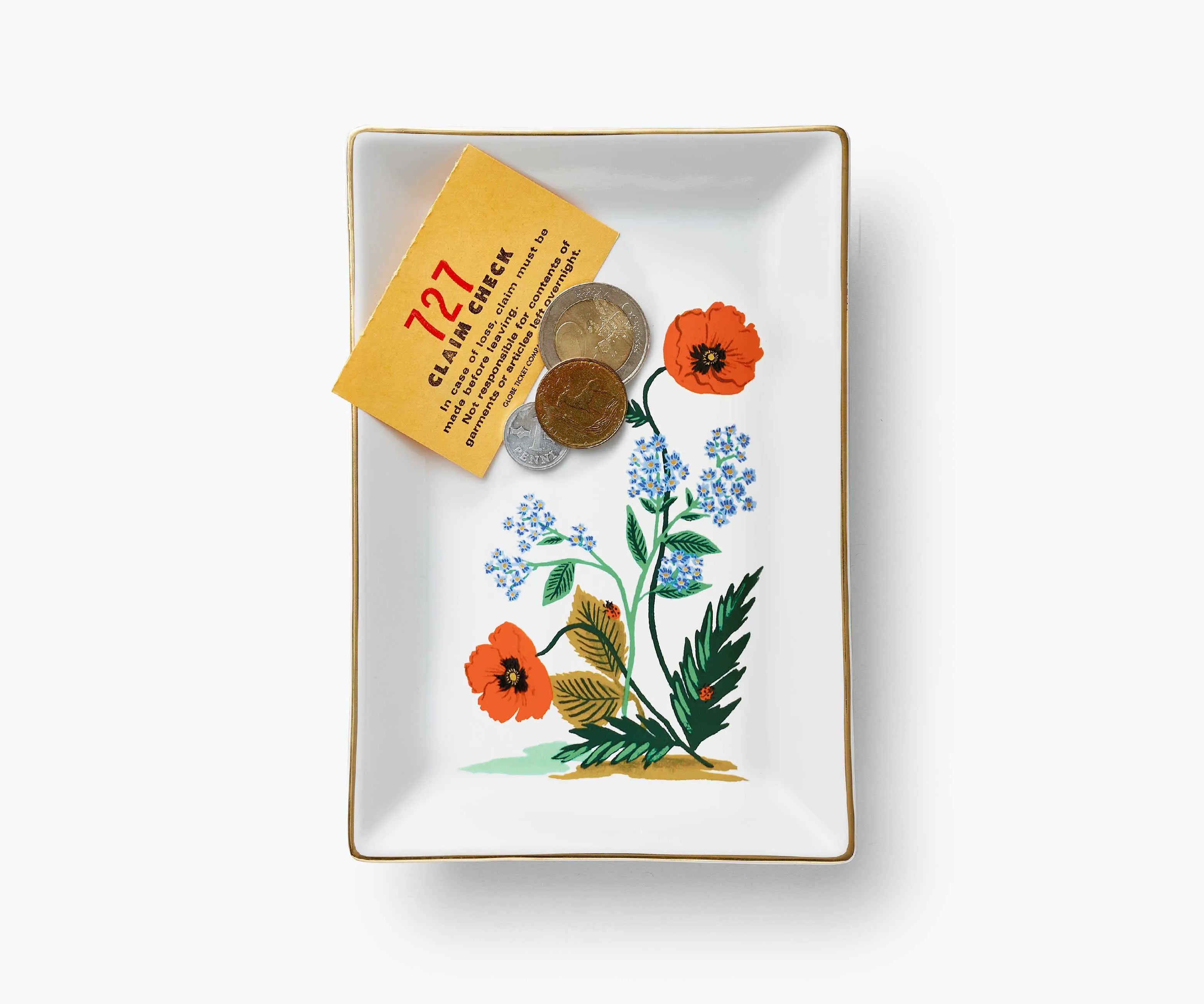 Catchall Tray - Poppy Botanical