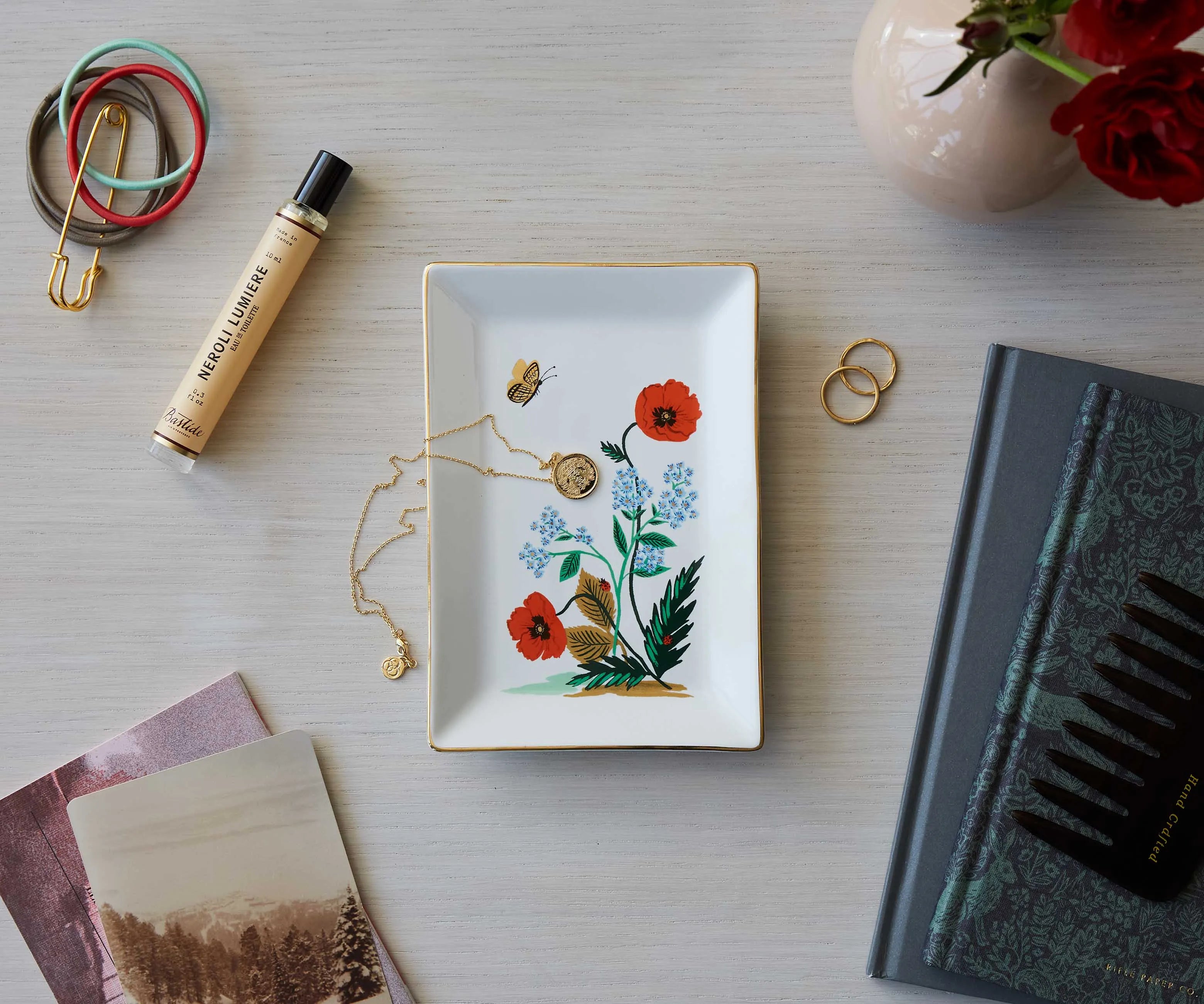Catchall Tray - Poppy Botanical