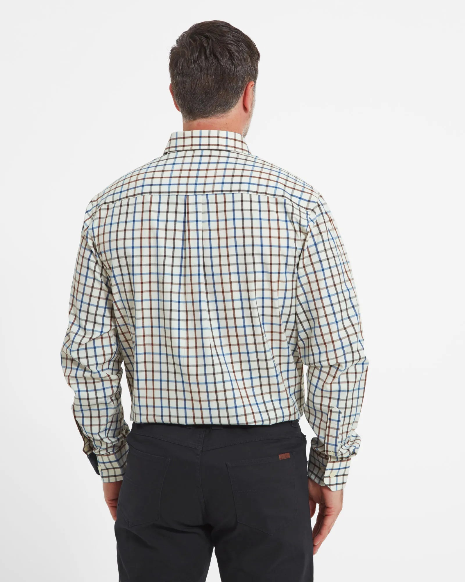 Brancaster Classic Shirt - Brown/Navy Check