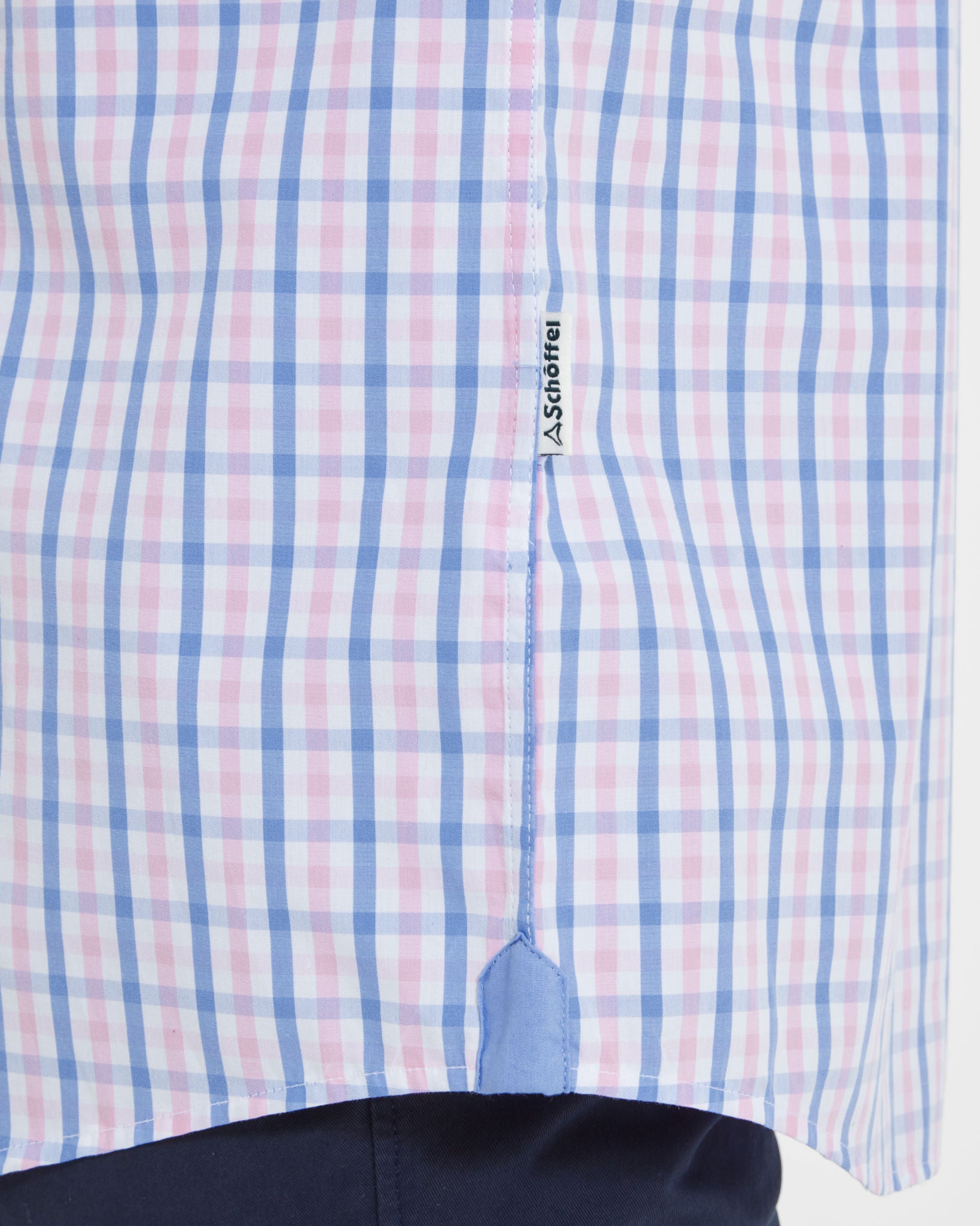 Hebden Tailored Shirt - Blue/Pink Check