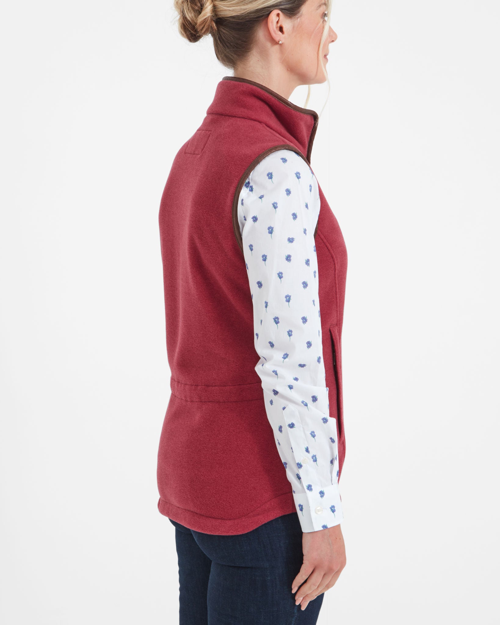 Lyndon Fleece Gilet - Pomegranate