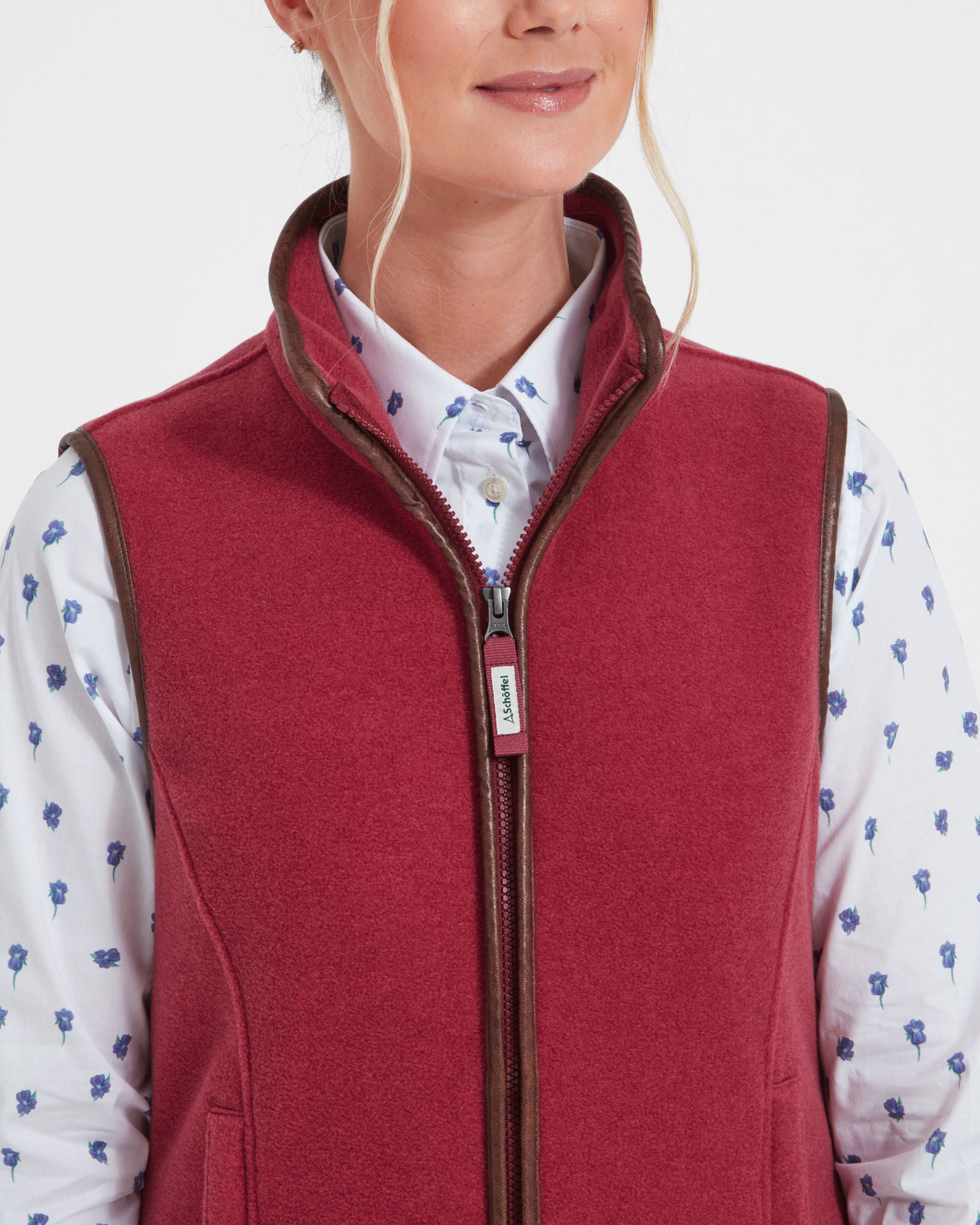 Lyndon Fleece Gilet - Pomegranate