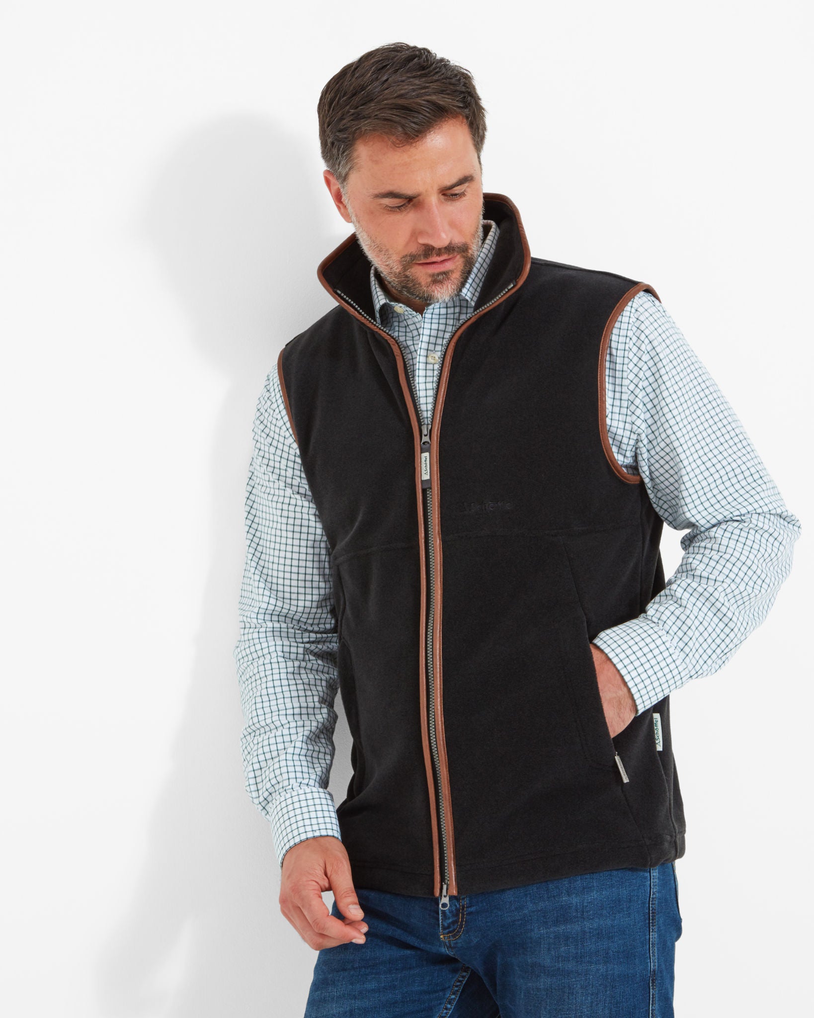 Oakham Gunmetal Fleece Gilet