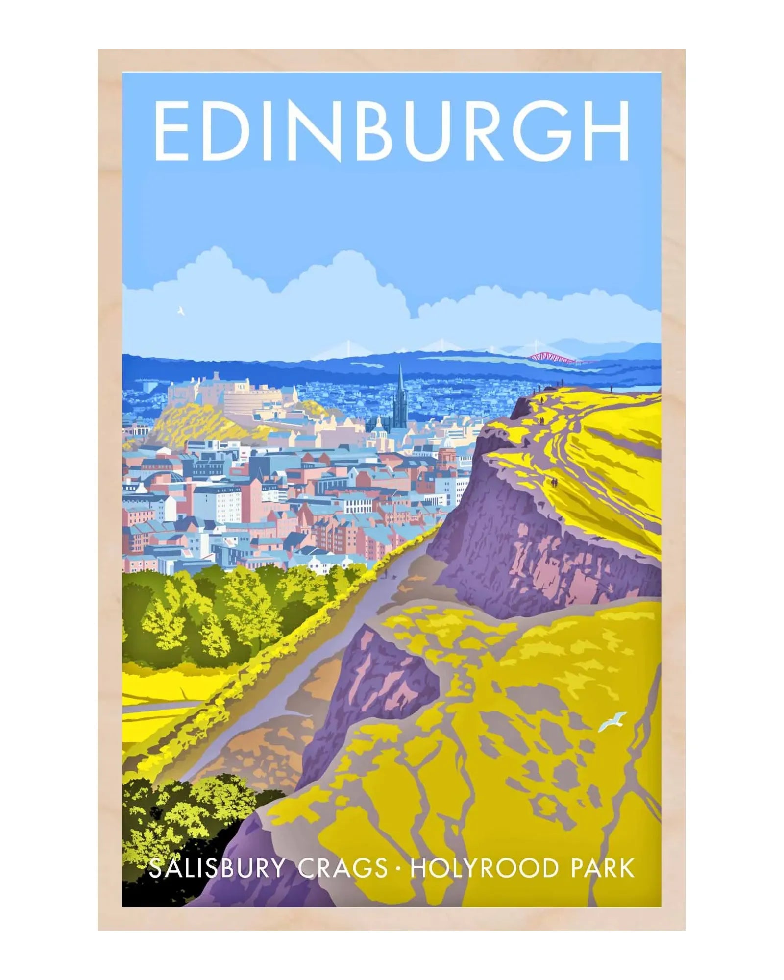 Edinburgh Wooden Postcard