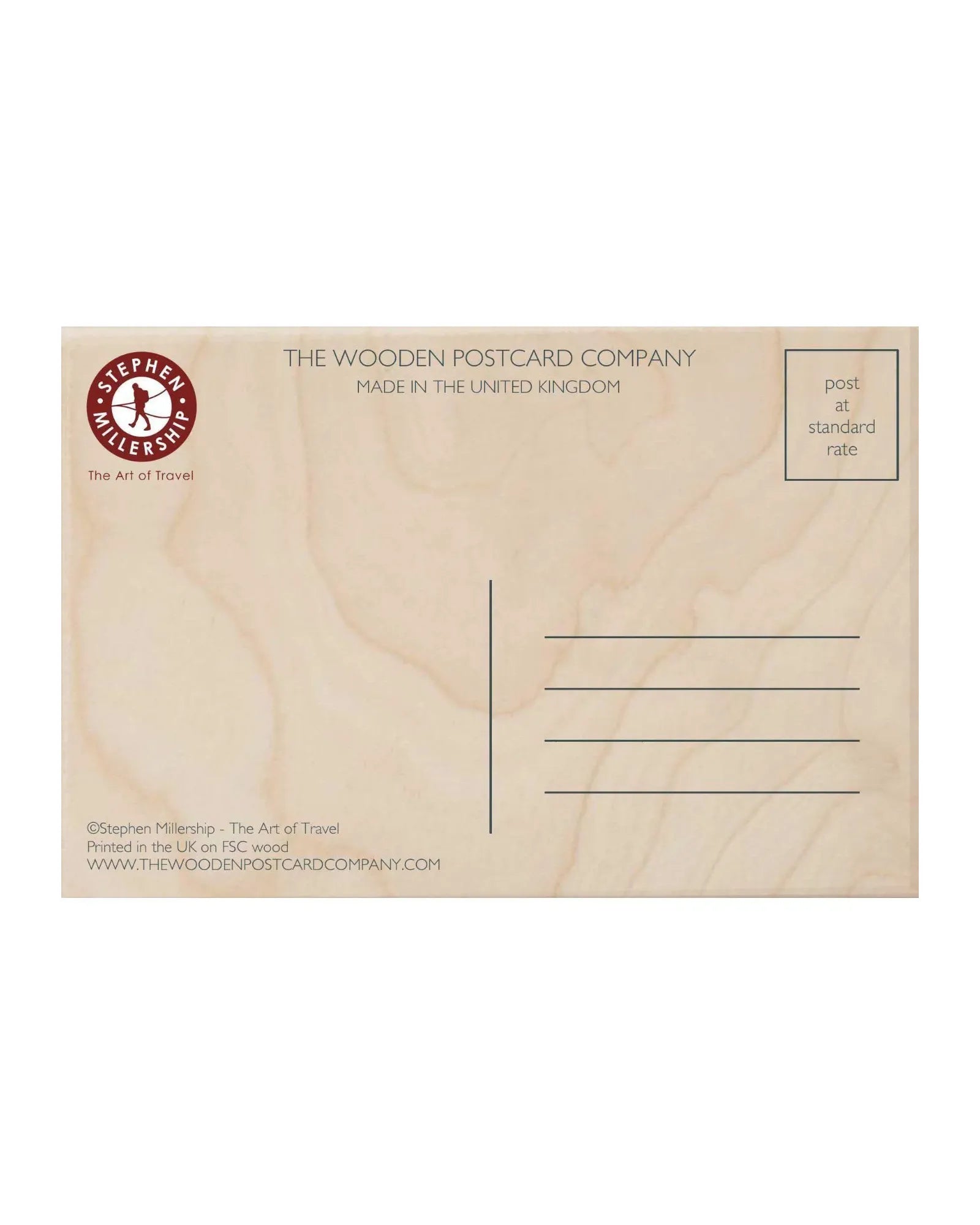 Edinburgh Wooden Postcard