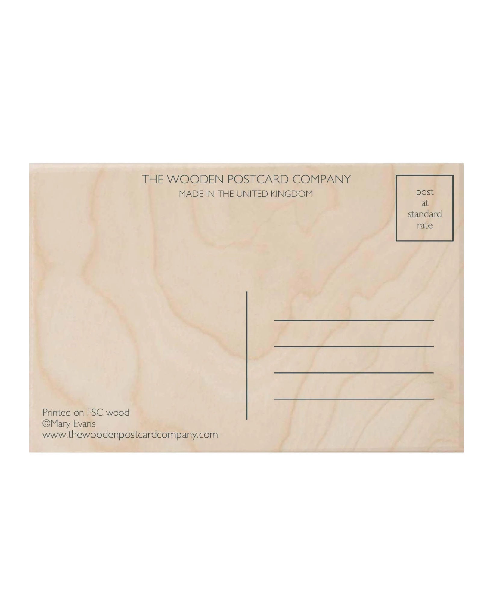 Holly Fairy Wooden Postcard