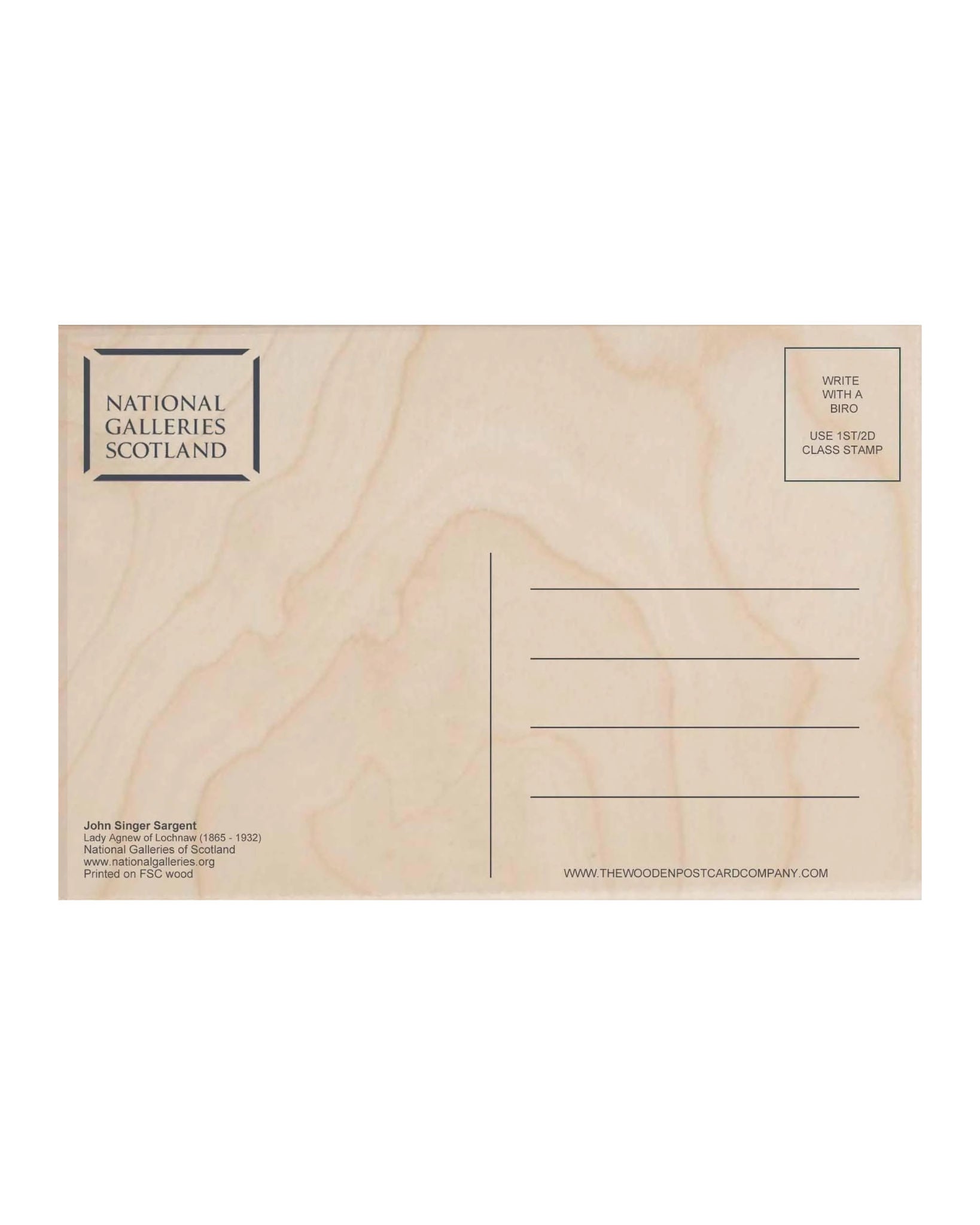 Snow And Hare Wooden Postcard