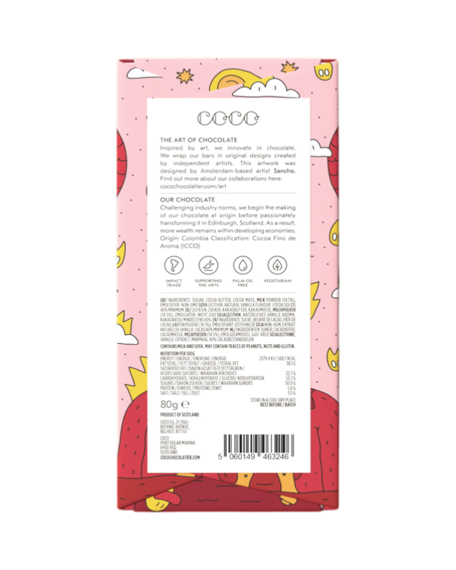 Colombian Milk 40% Chocolate 80g