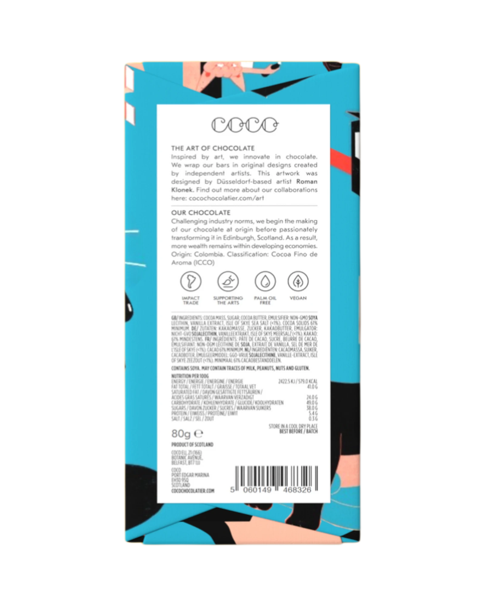 Isle of Skye Sea Salt Dark Chocolate 80g