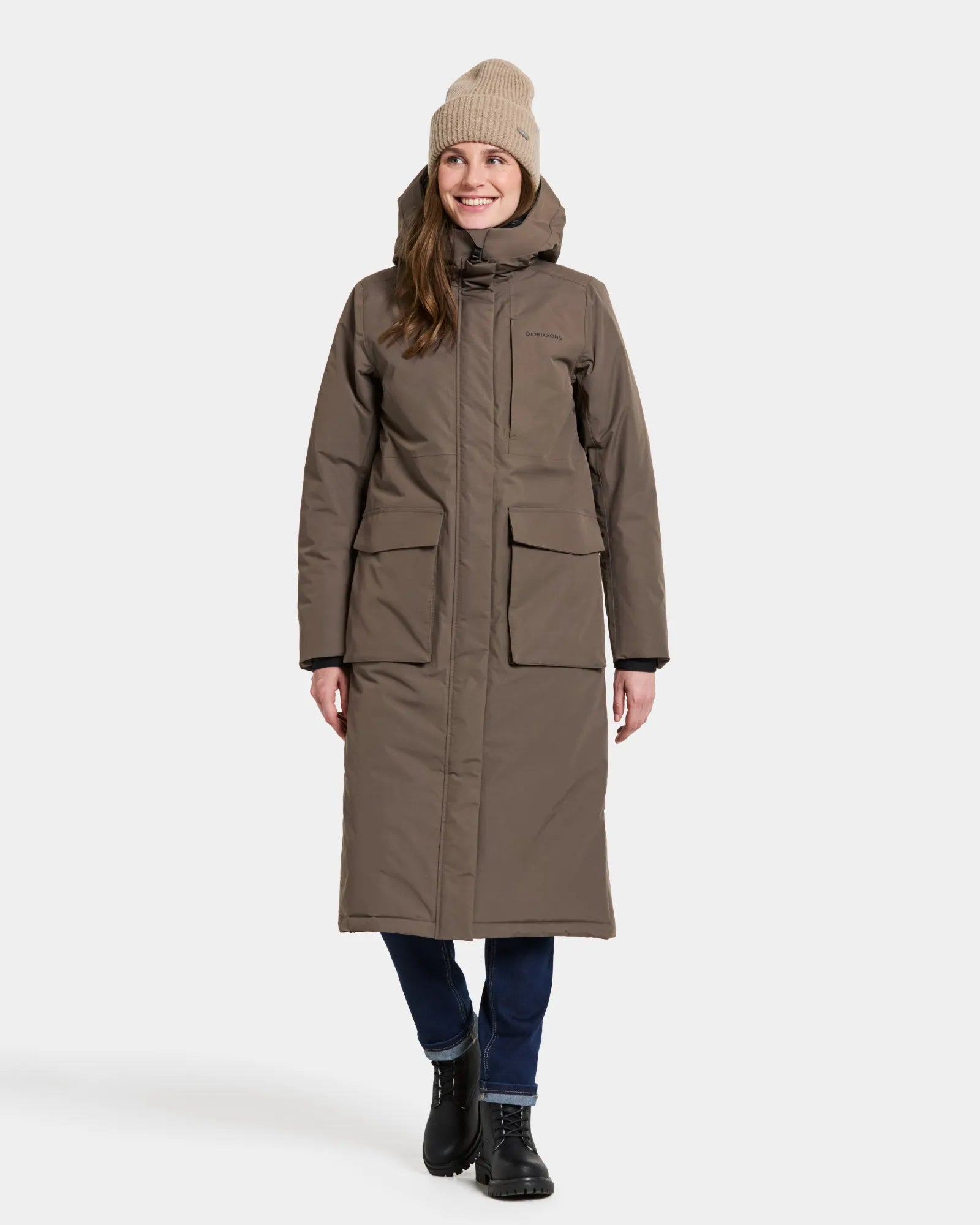 Leya Long Parka - Mocha Brown