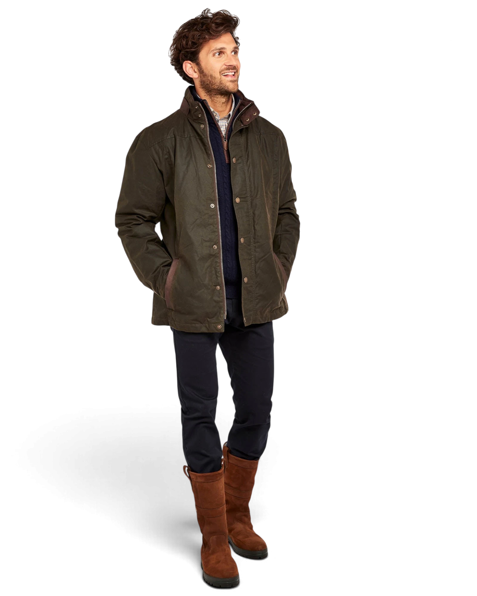 Carrickfergus Waxed Jacket - Olive