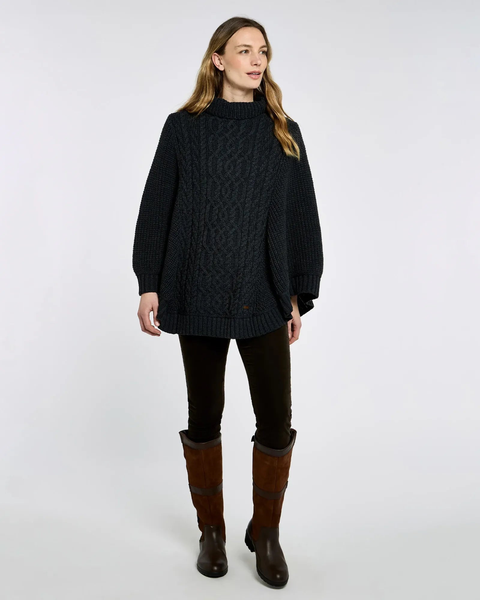 Kilronan Poncho - Charcoal