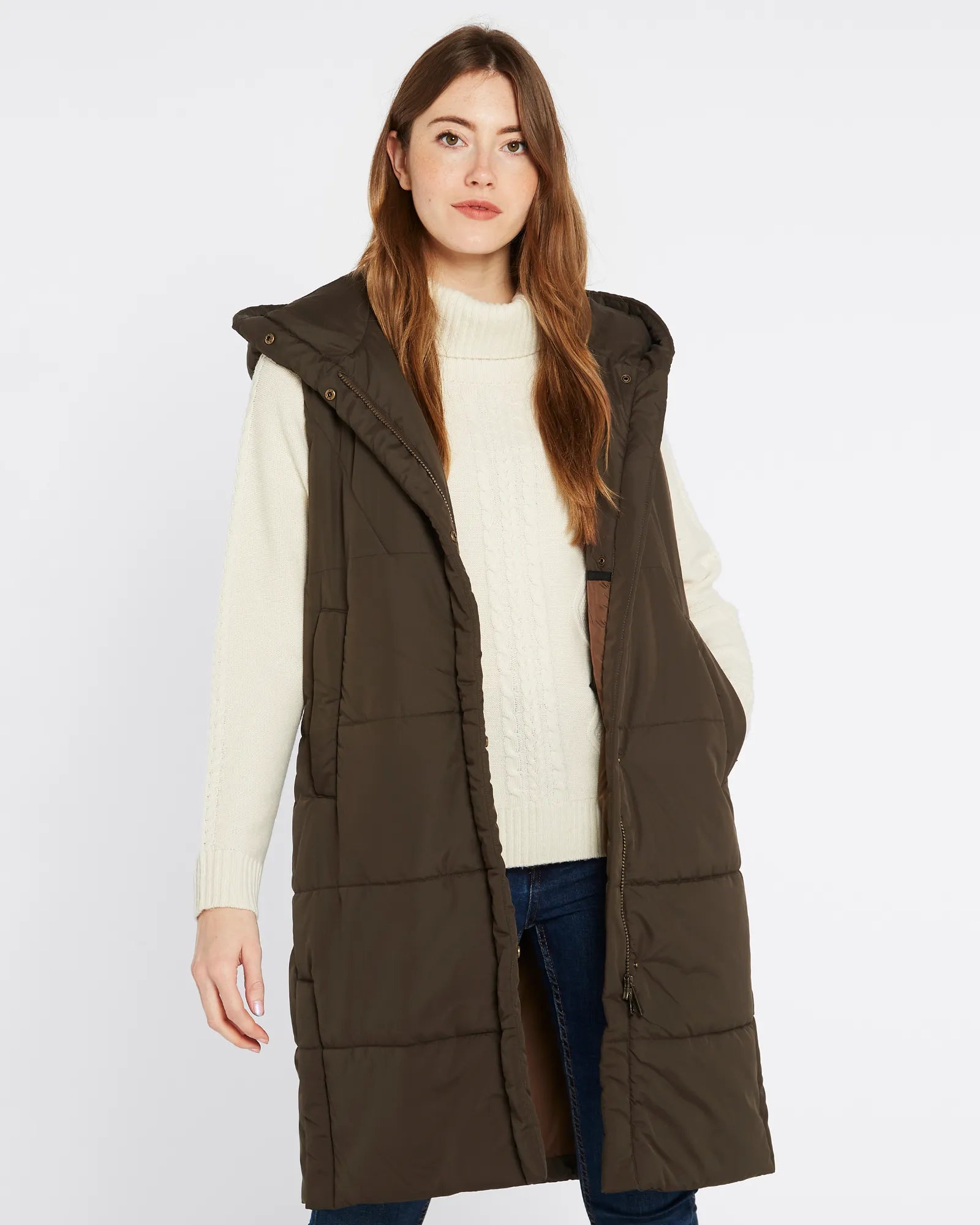 Ryan Women's Hooded Gilet - Olive