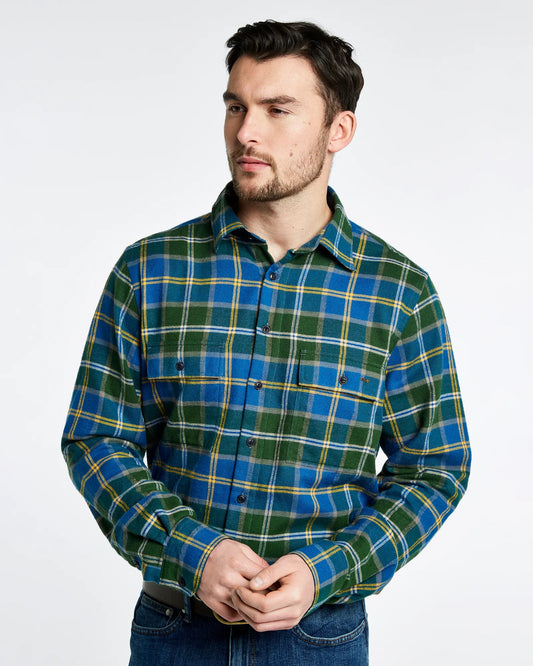 Shelbourne Check Flannel Shirt - Verdigris